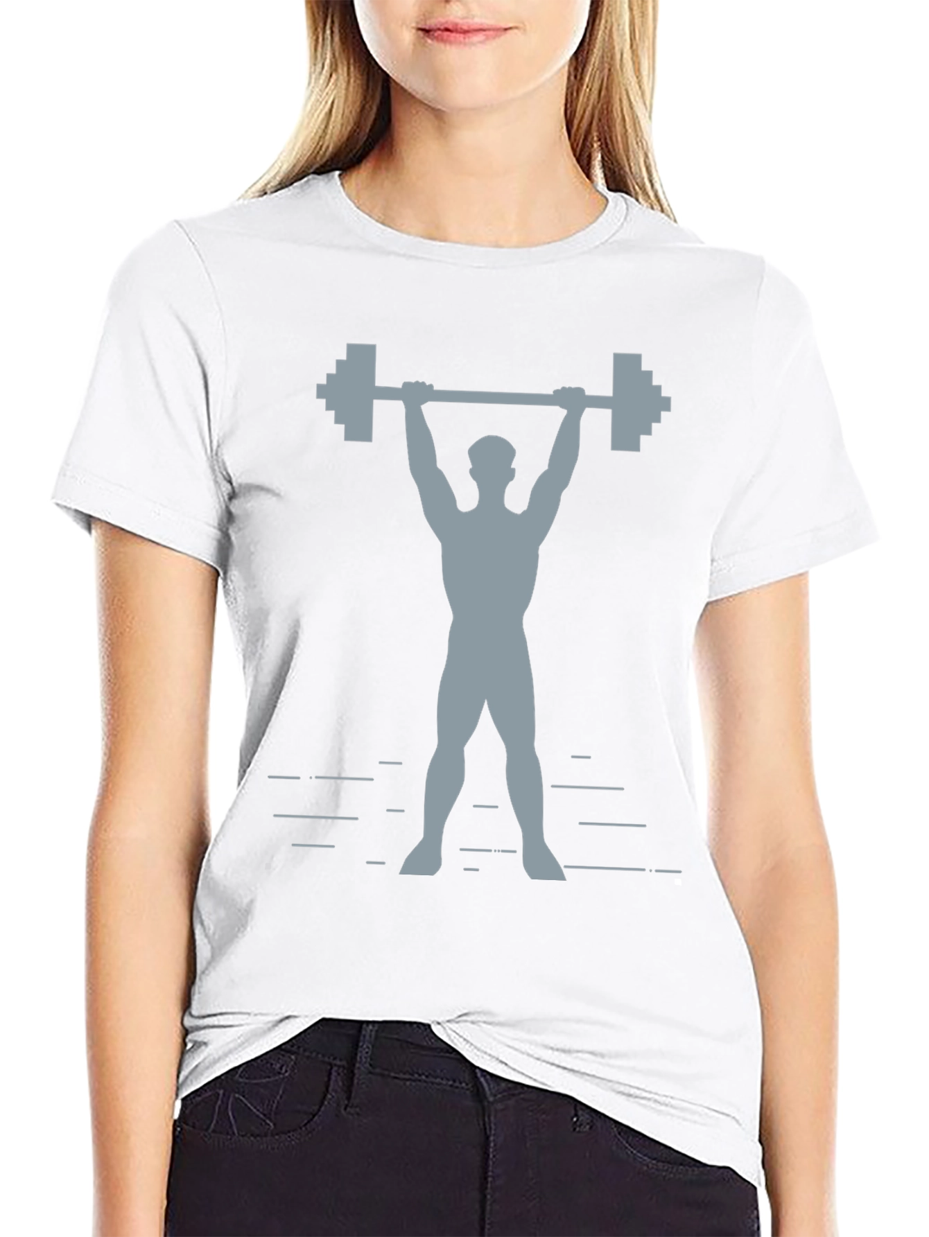 Weightlifting Graphic Tee - Black Cotton