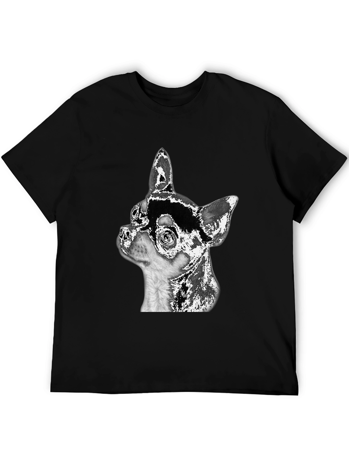 Chihuahua Dog Graphic Black T-Shirt