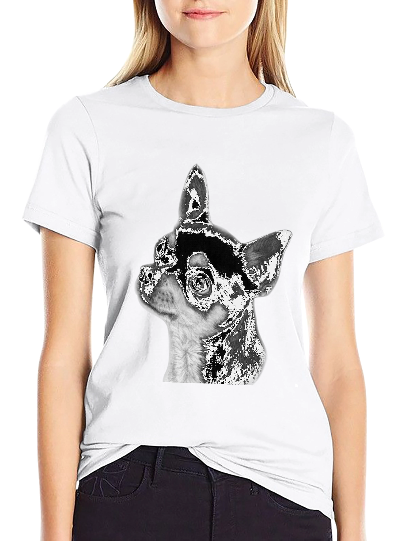 Chihuahua Dog Graphic Black T-Shirt