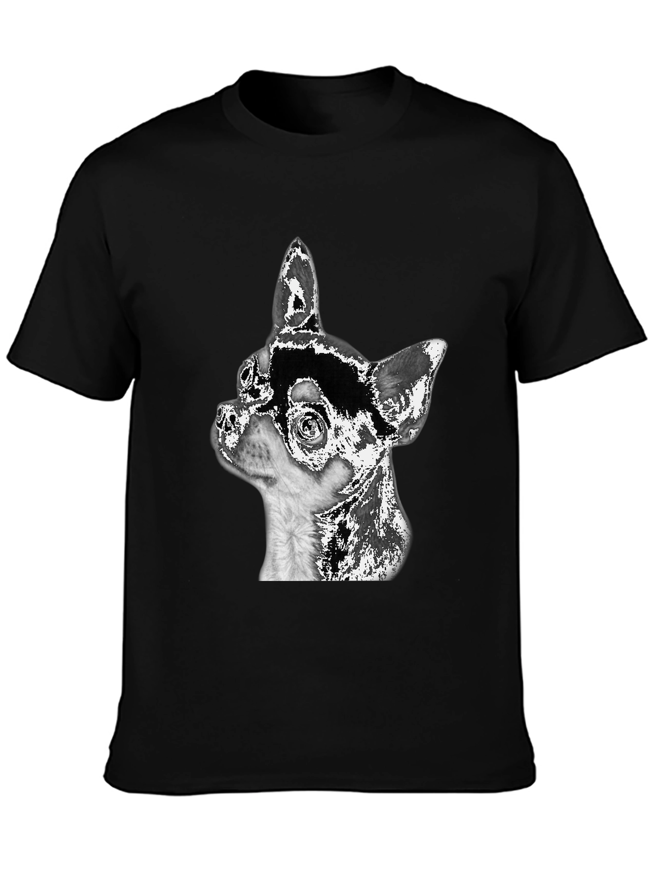Chihuahua Dog Graphic Black T-Shirt