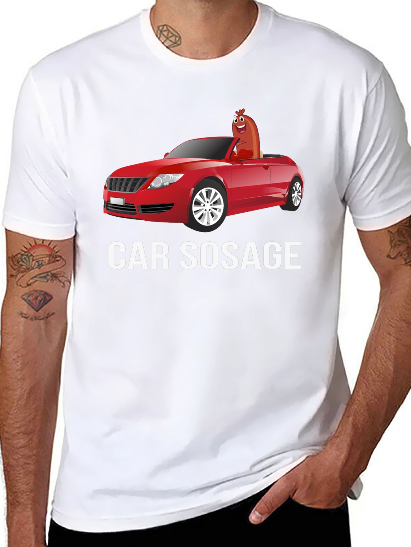 Car Sausage T-Shirt - Funny Graphic Tee