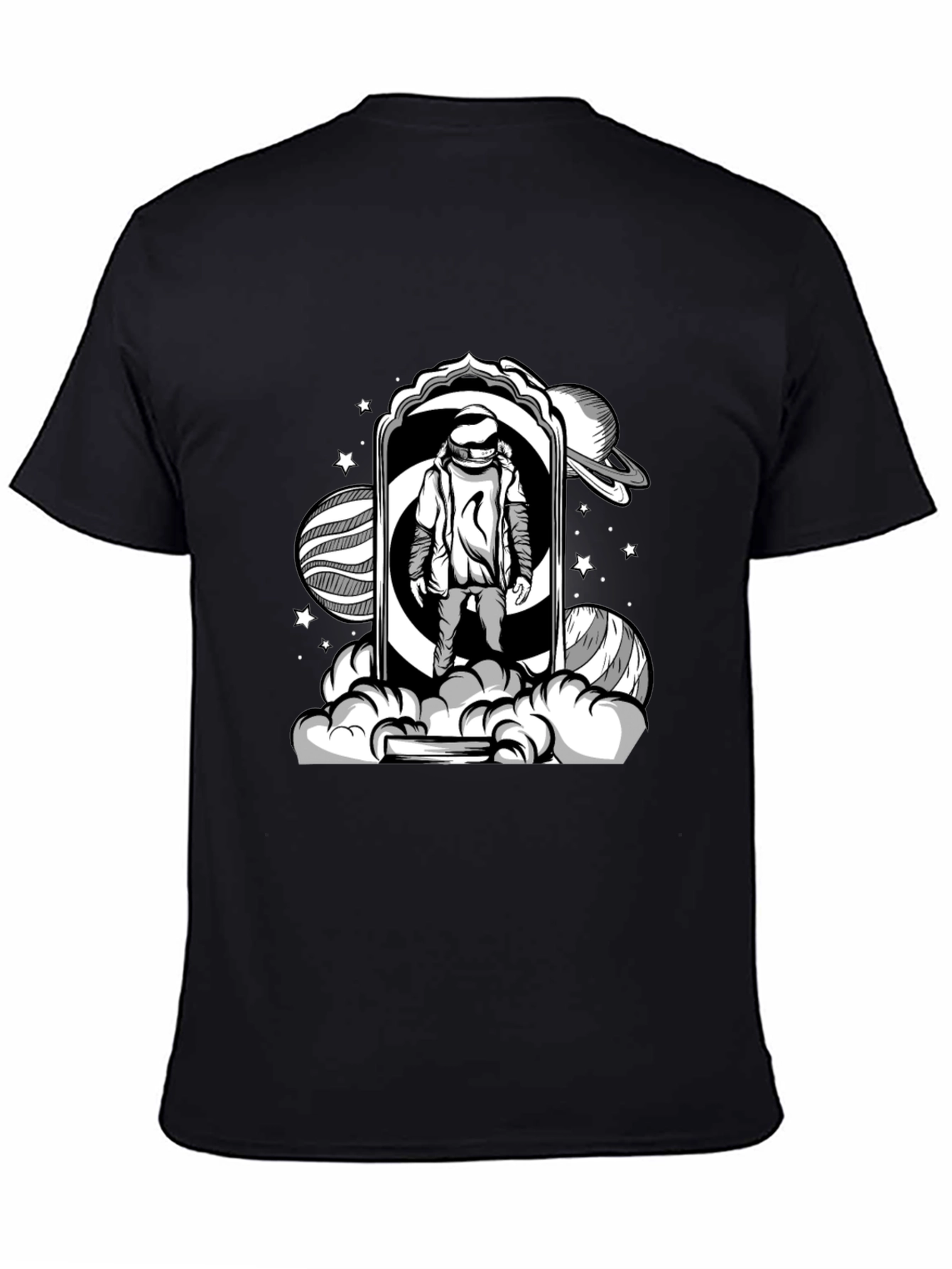 Astronaut Portal Black T-Shirt