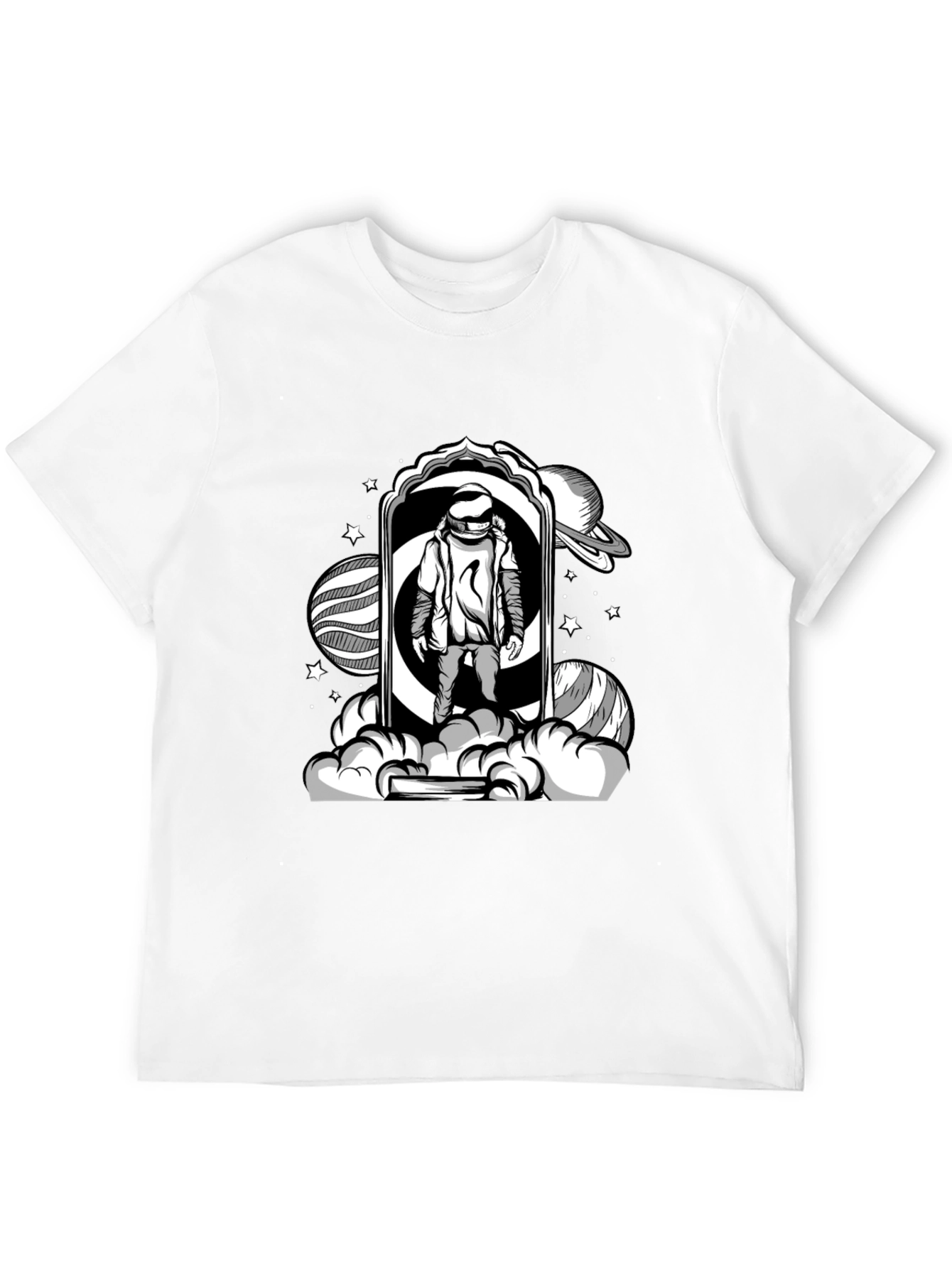 Astronaut Portal Black T-Shirt
