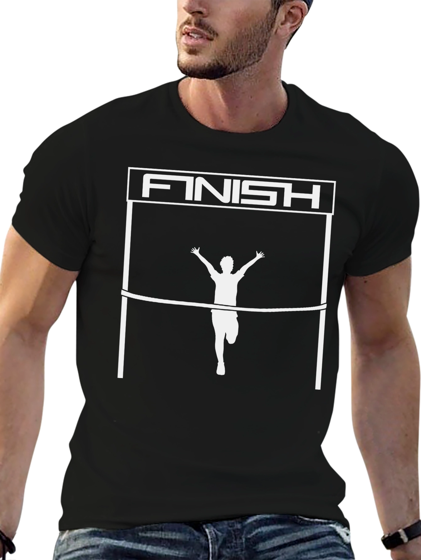 Finish Line Runner Black T-Shirt