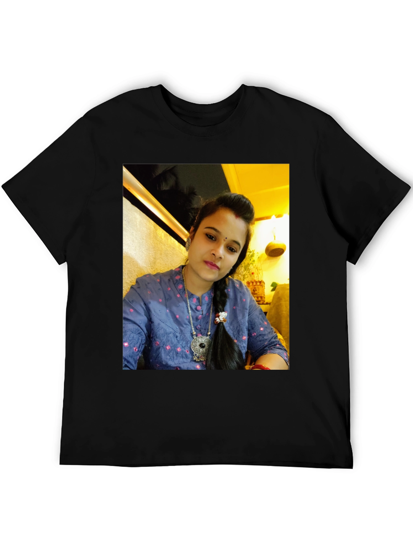 Photo Print Black T-Shirt