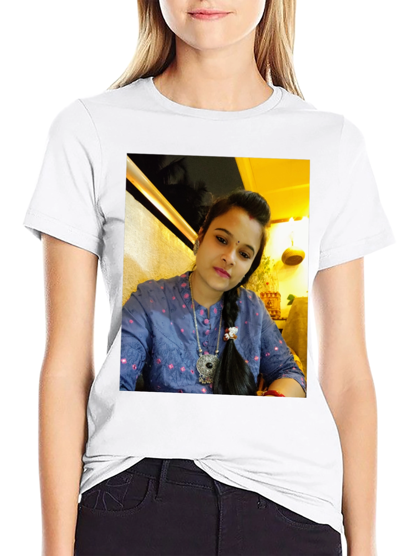 Photo Print Black T-Shirt