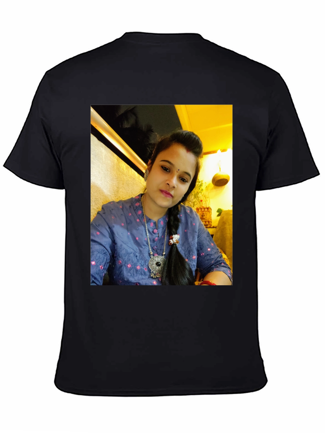 Photo Print Black T-Shirt