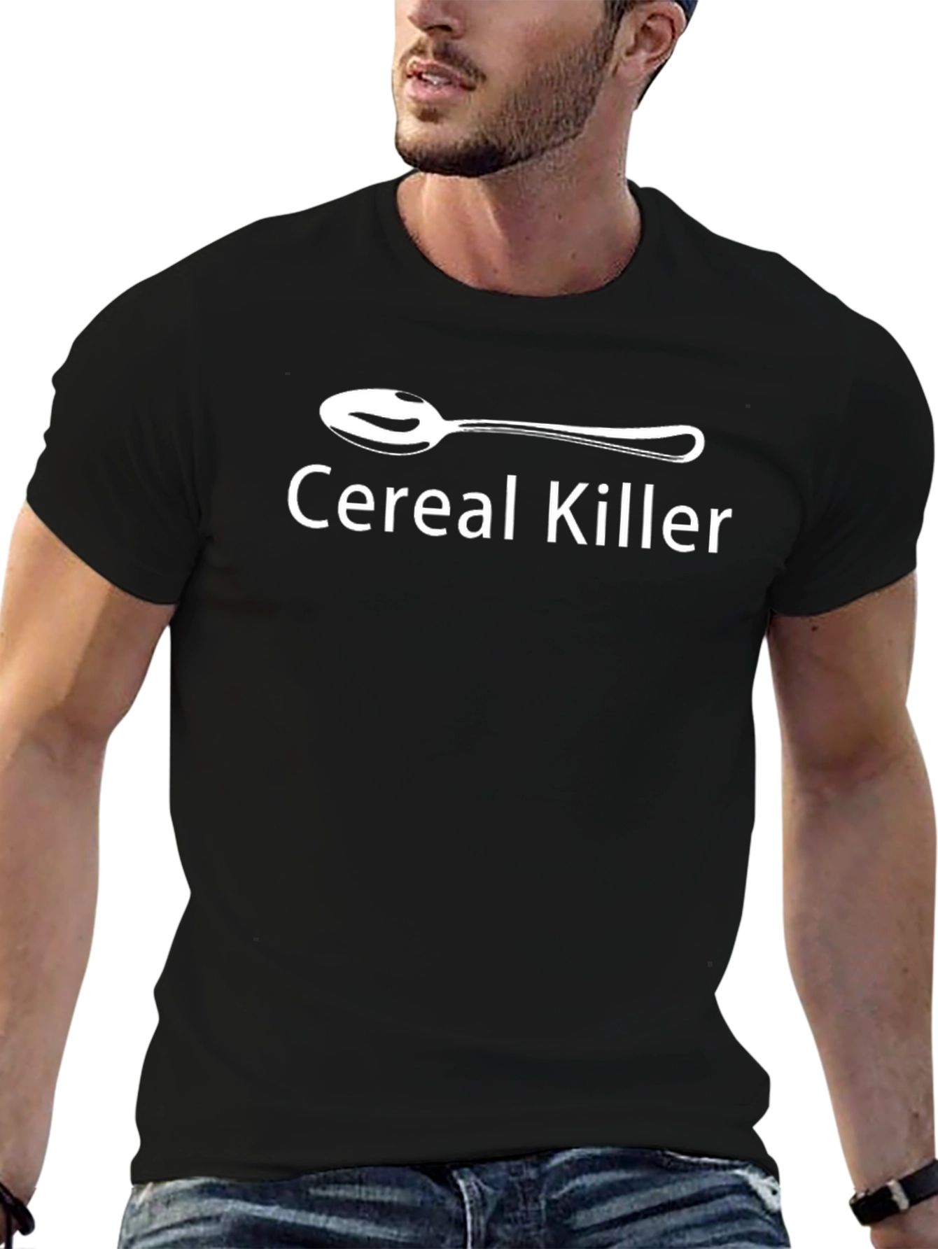 Cereal Killer T-Shirt - Funny Spoon Graphic Tee