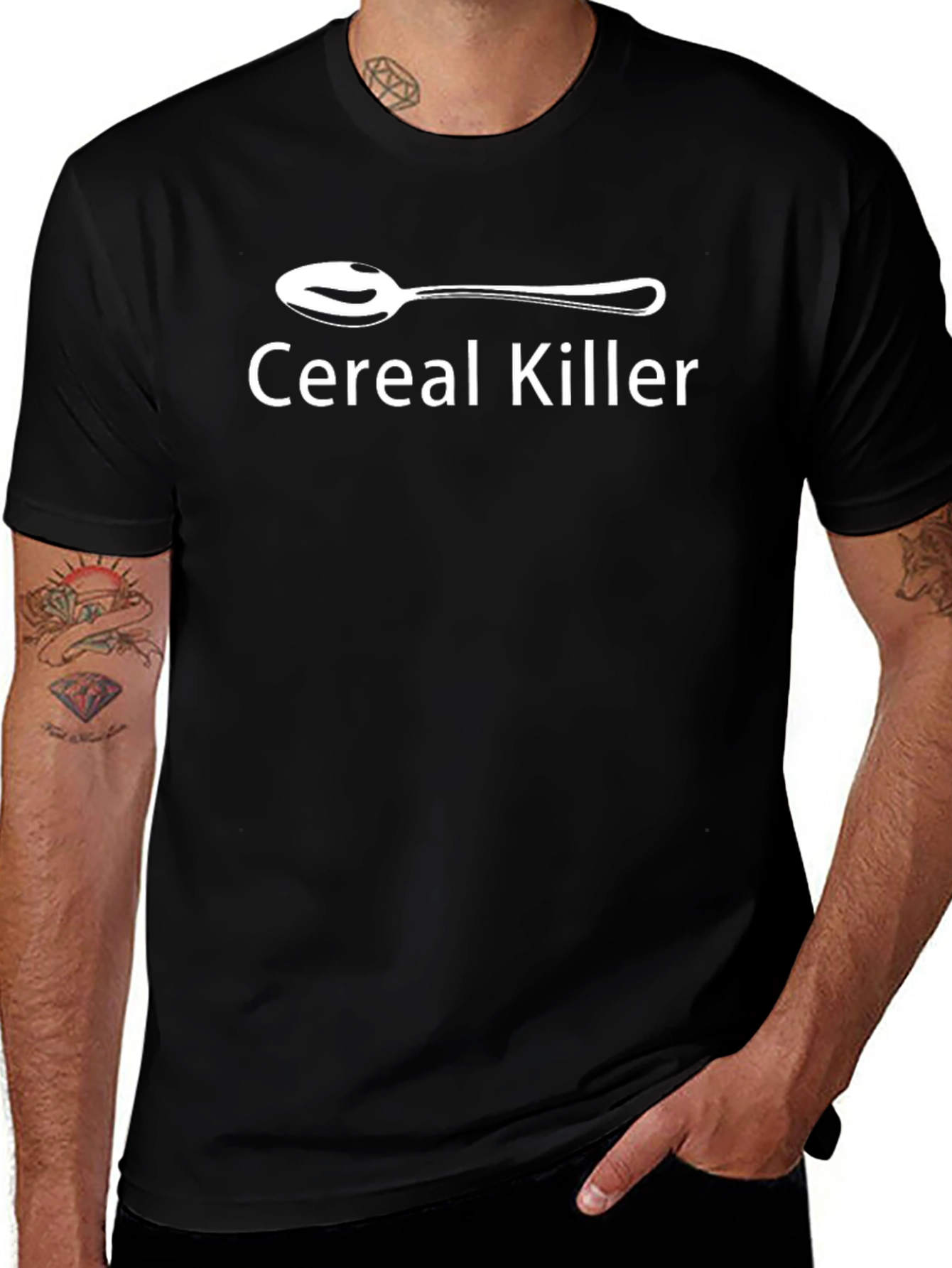 Cereal Killer T-Shirt - Funny Spoon Graphic Tee