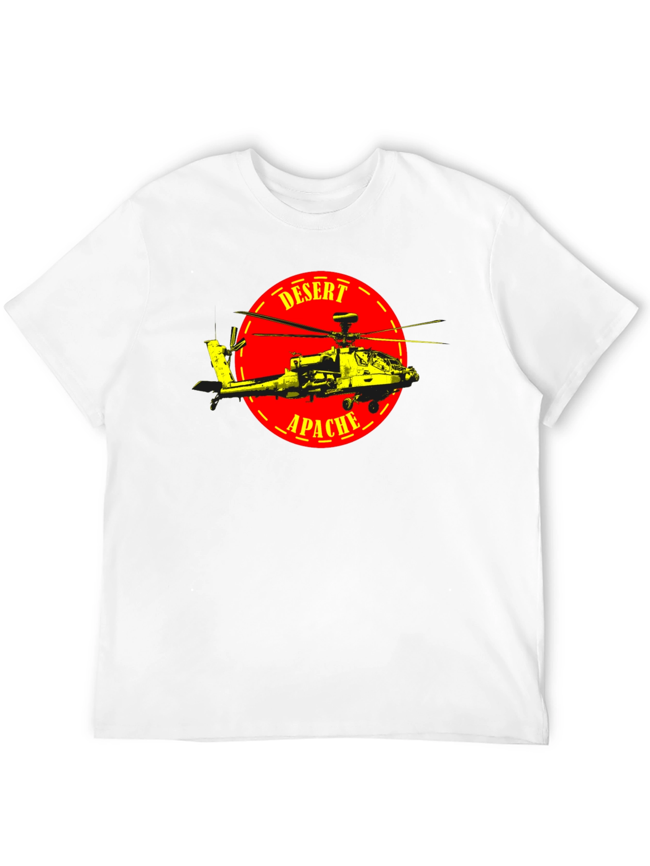 Desert Apache Graphic Tee - Military Helicopter T-Shirt