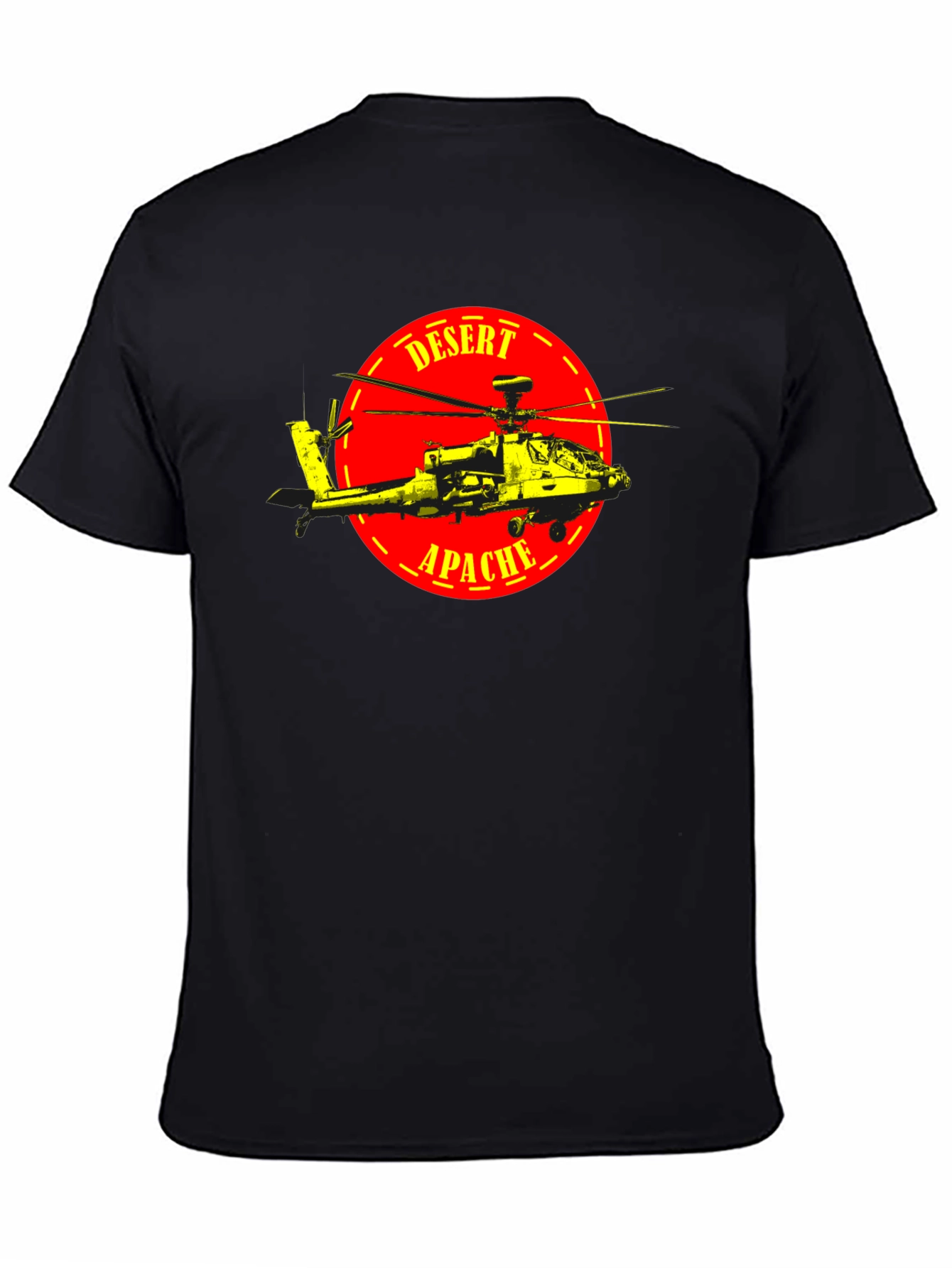 Desert Apache Graphic Tee - Military Helicopter T-Shirt