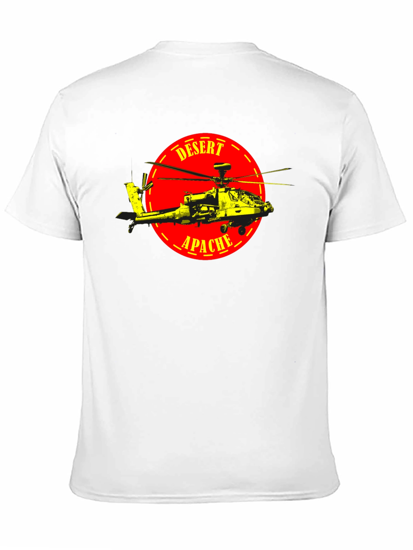Desert Apache Graphic Tee - Military Helicopter T-Shirt