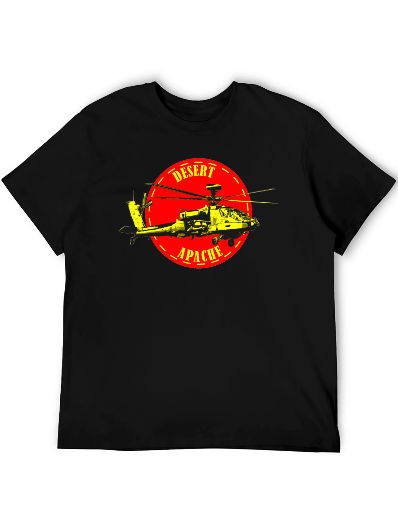 Desert Apache Graphic Tee - Military Helicopter T-Shirt