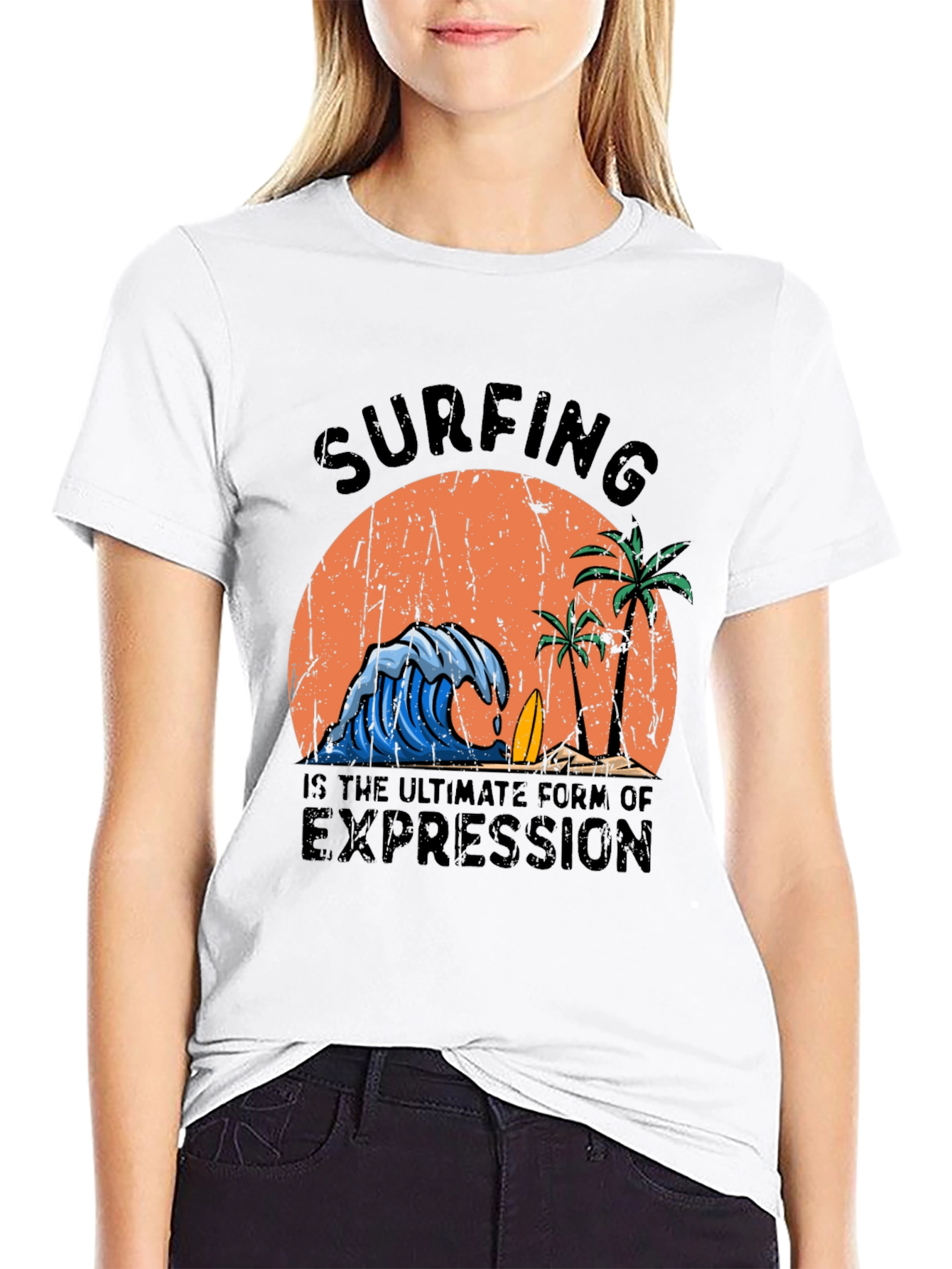 Surfing Expression Graphic Tee