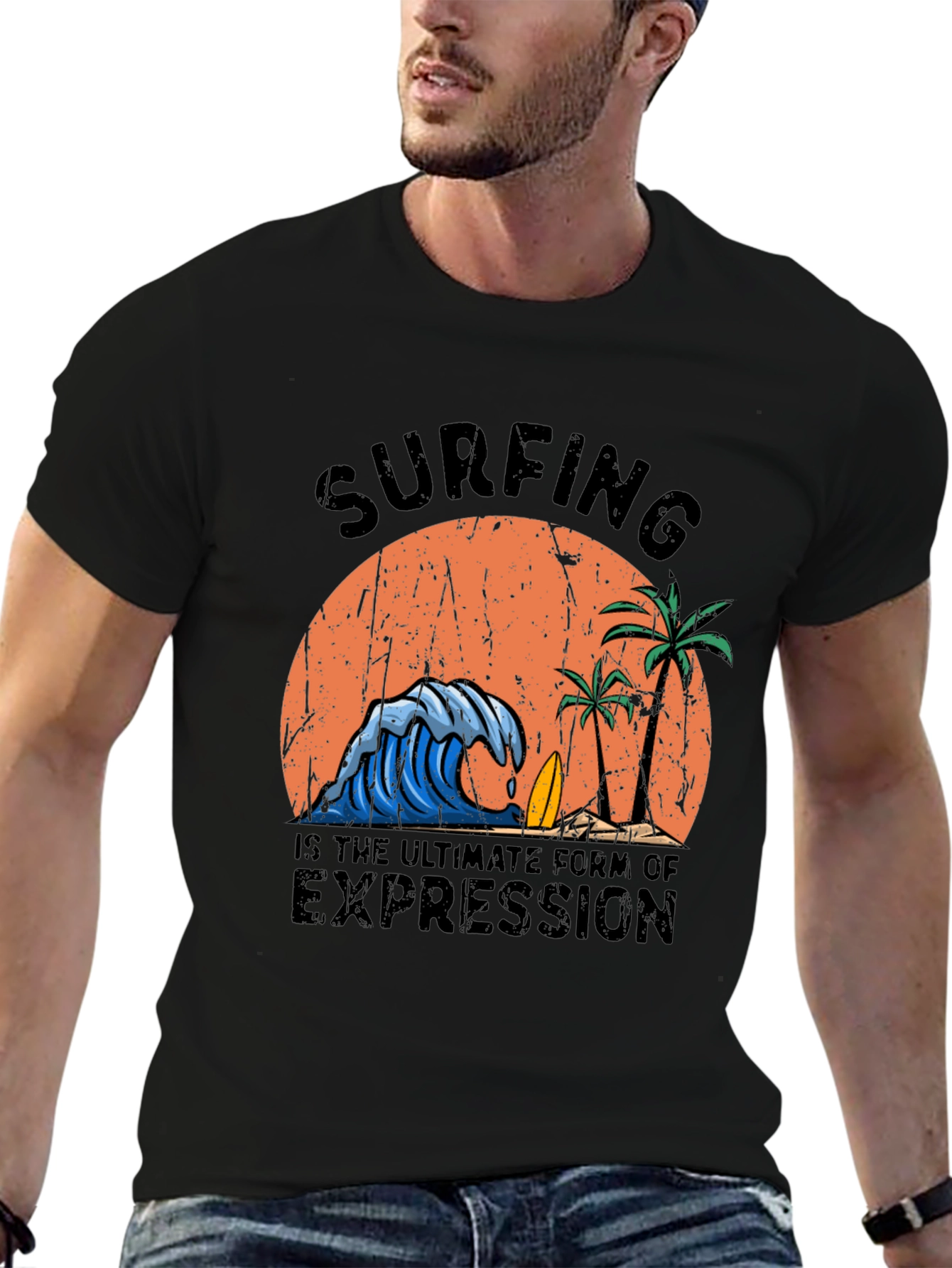 Surfing Expression Graphic Tee
