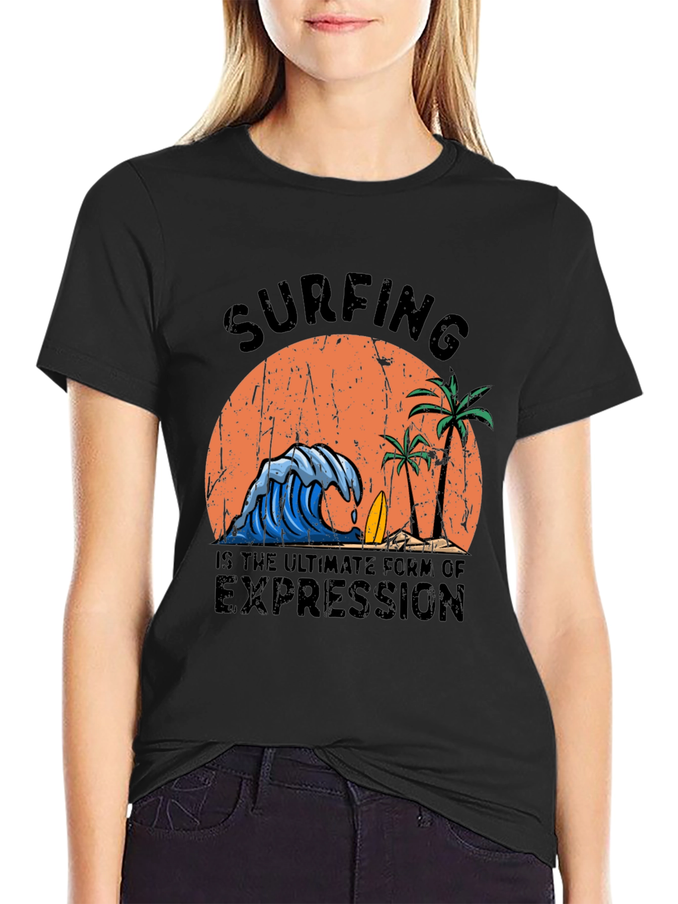 Surfing Expression Graphic Tee