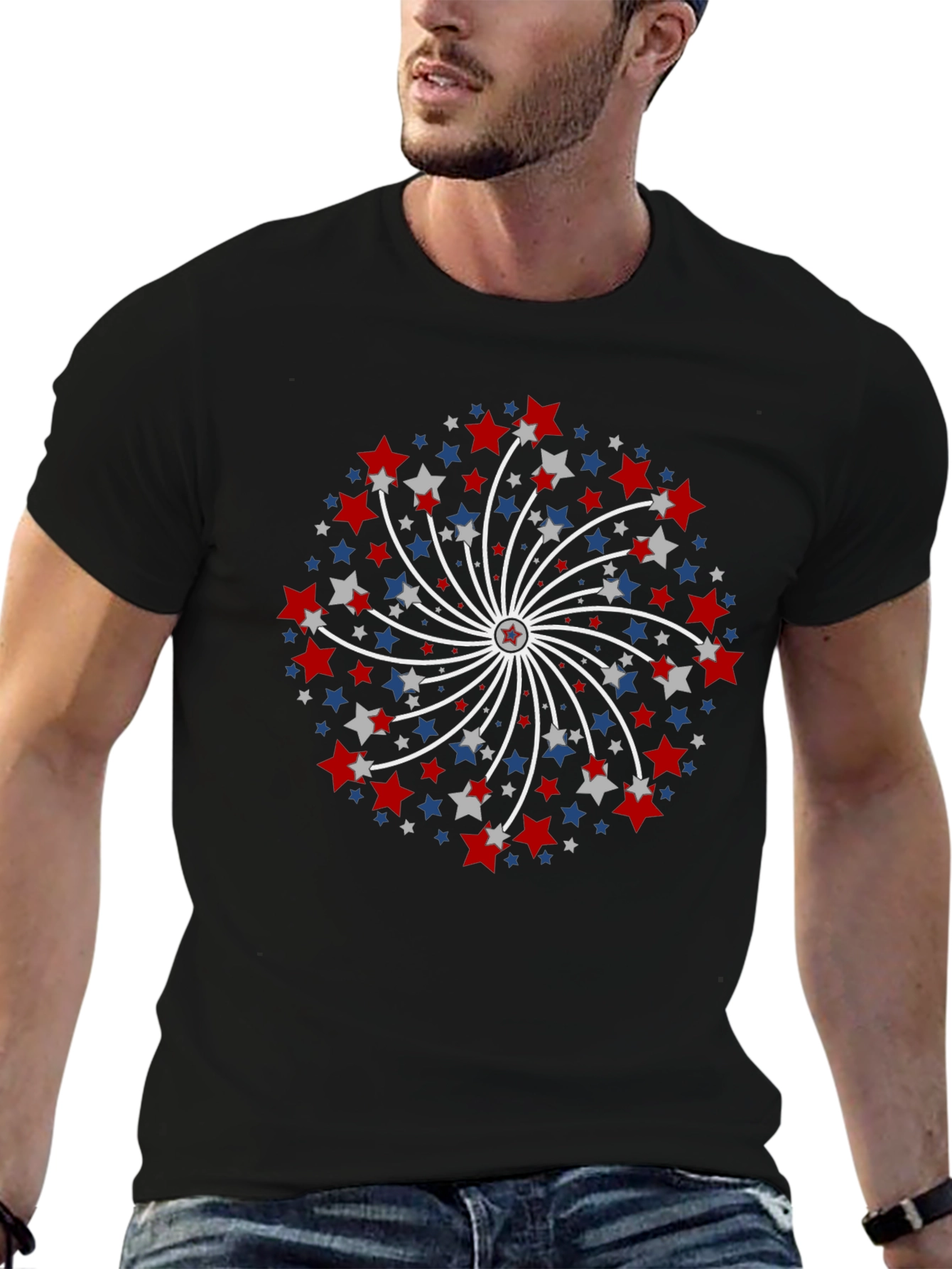Patriotic Starburst Tee - Red White and Blue