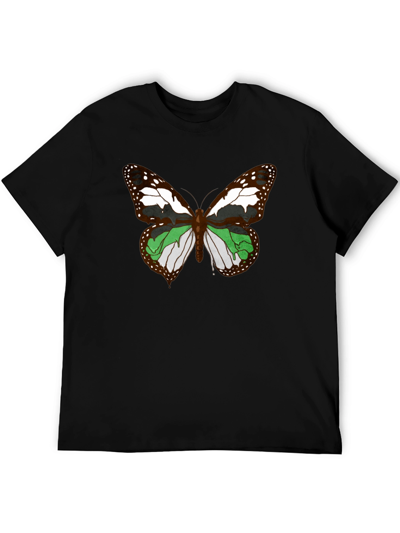 Butterfly Graphic T-Shirt - Black Cotton Tee