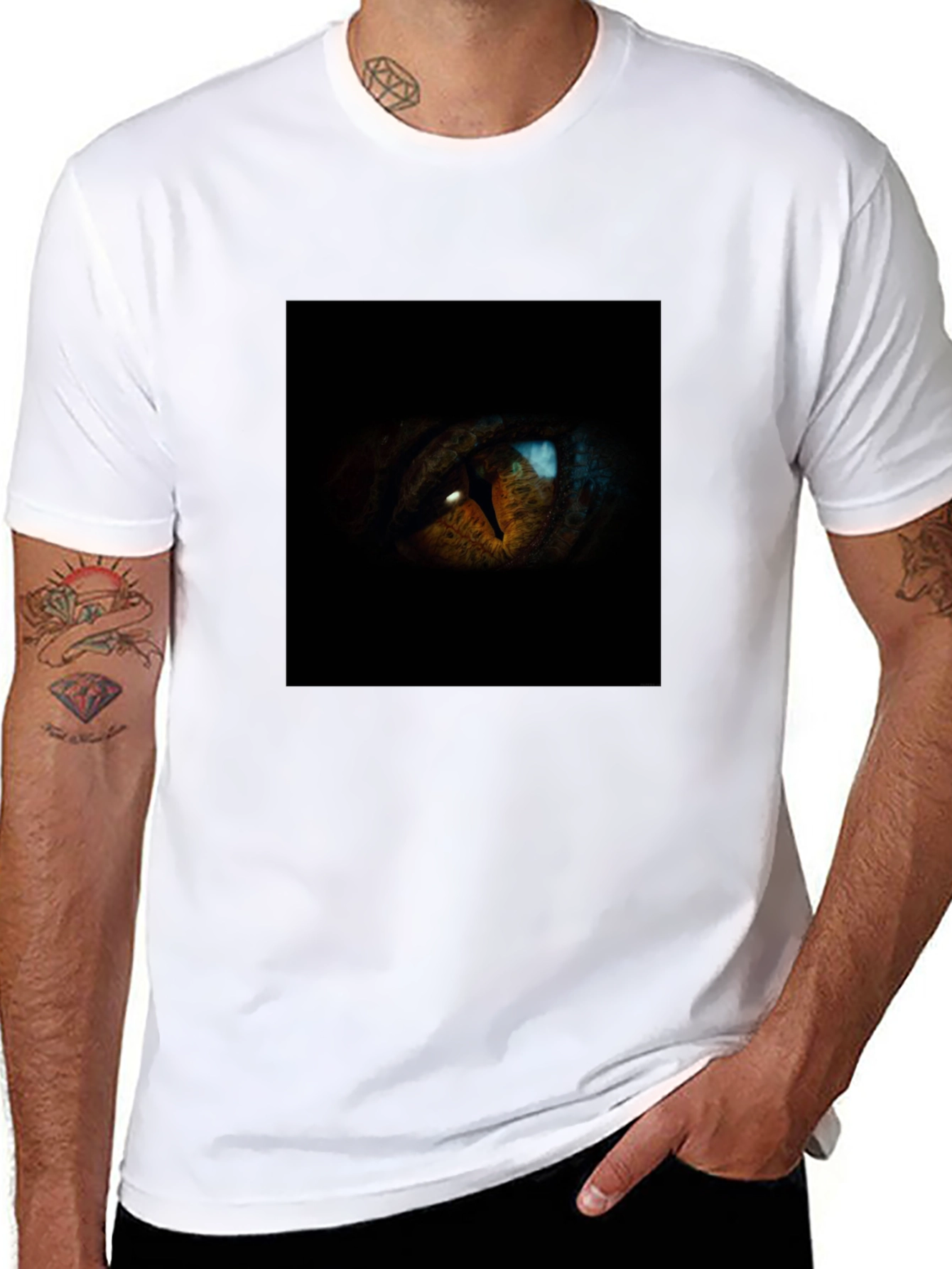 Mens Black Eye Graphic T-Shirt