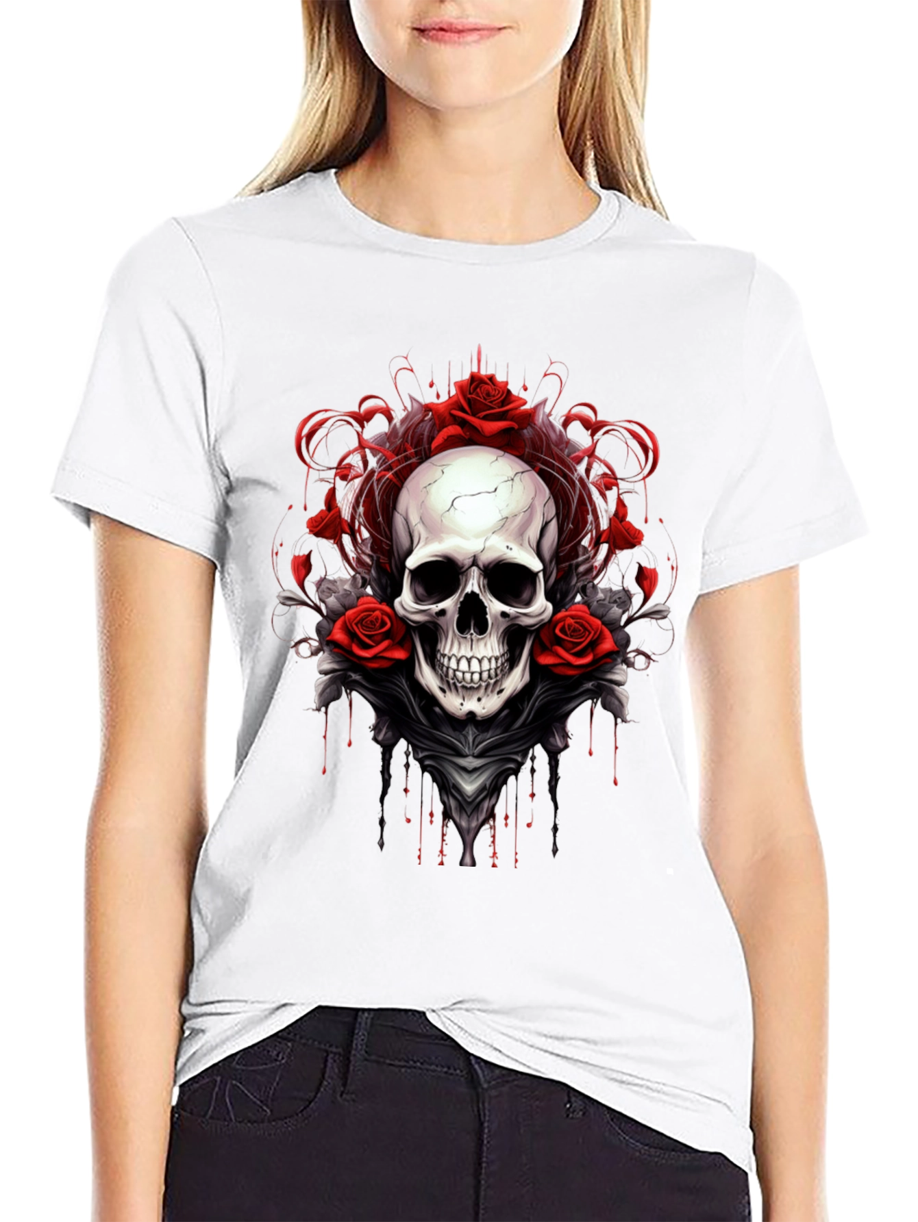 Skull & Roses Graphic Tee