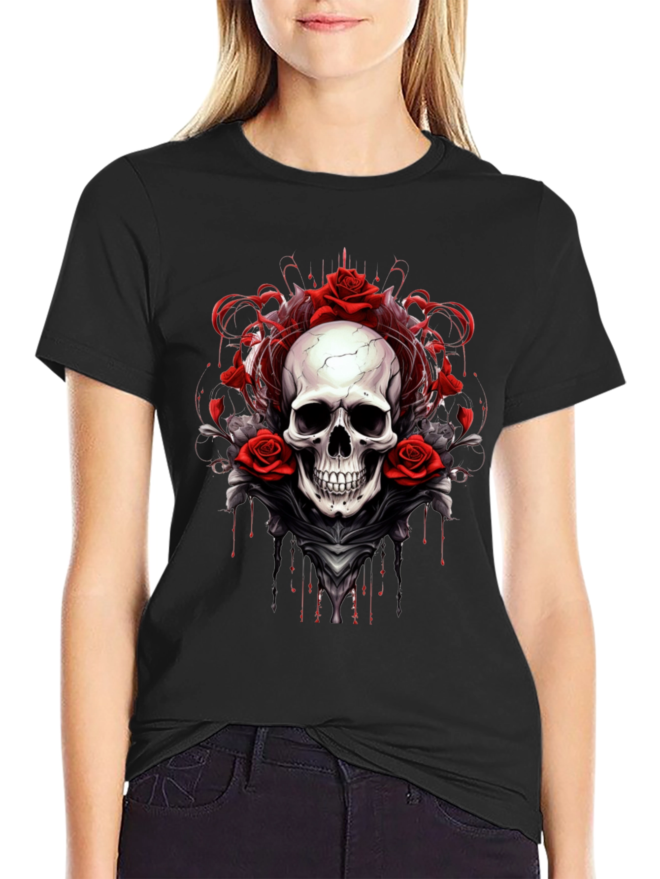 Skull & Roses Graphic Tee