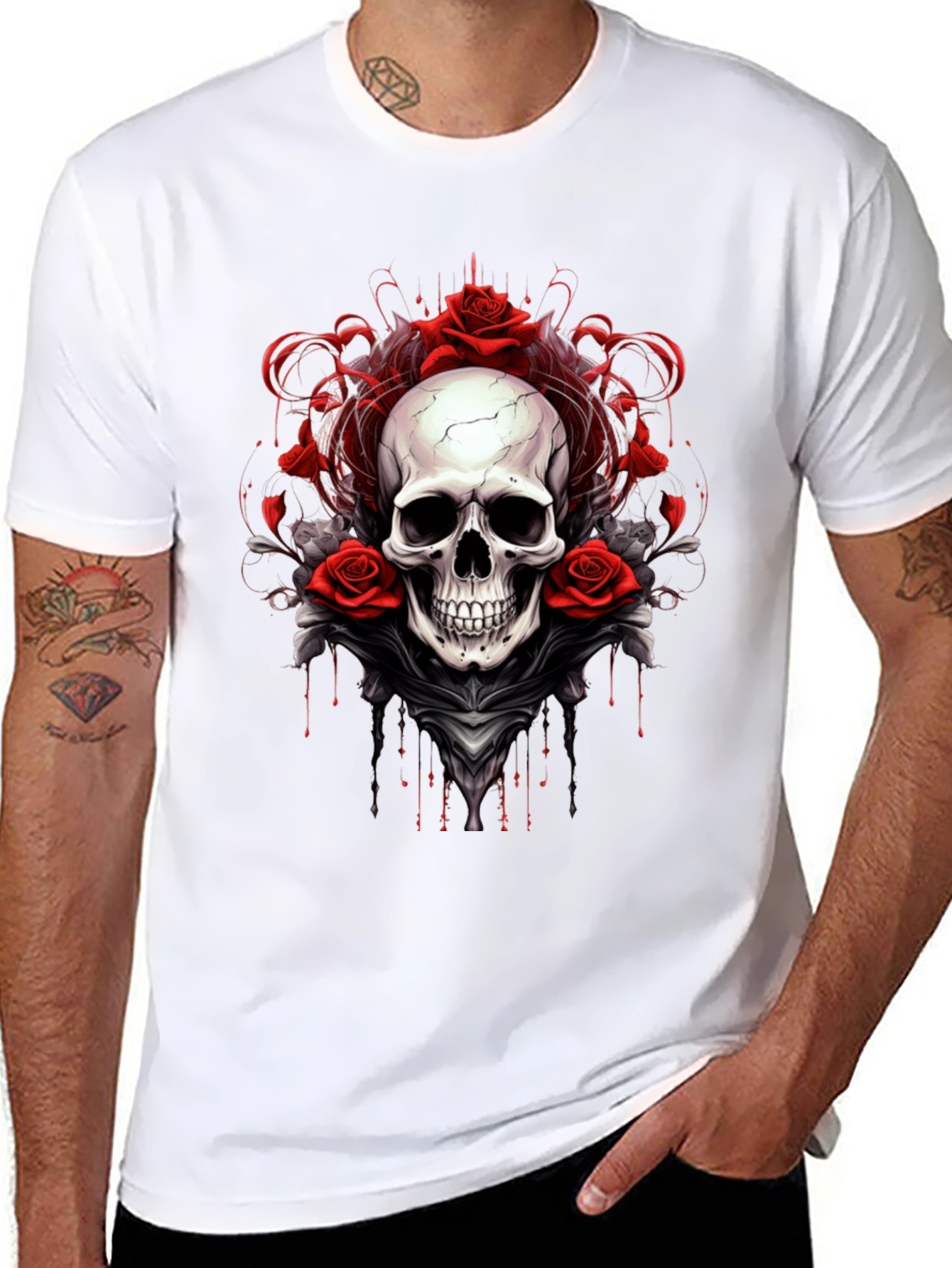Skull & Roses Graphic Tee