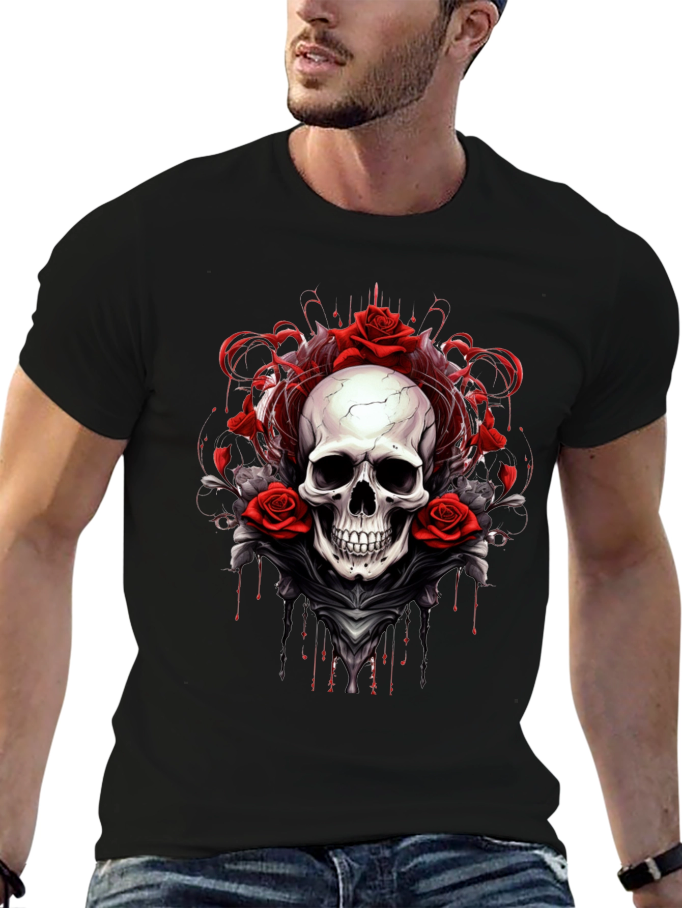 Skull & Roses Graphic Tee