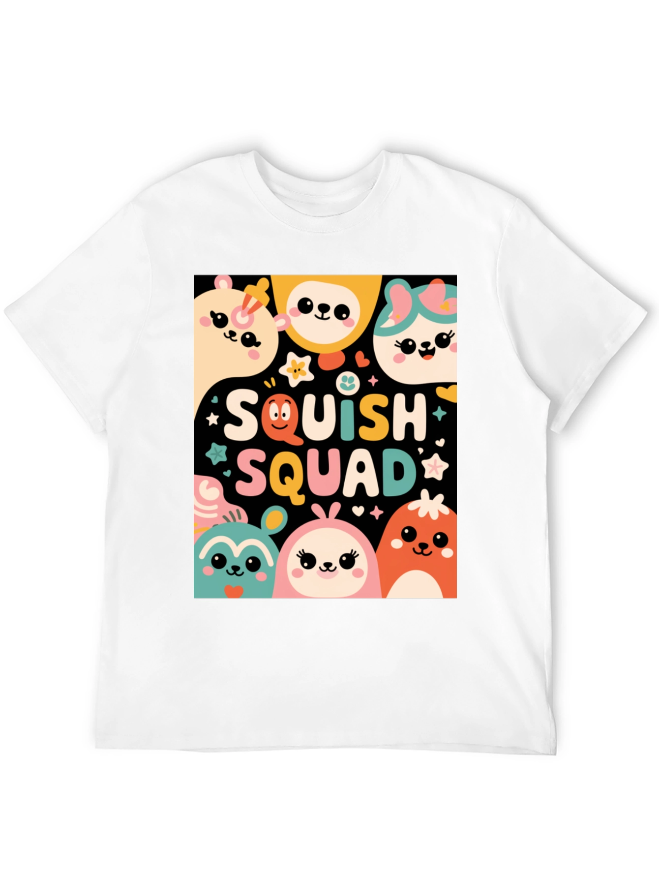 Squish Squad Graphic Tee - Cute Cartoon Animals
