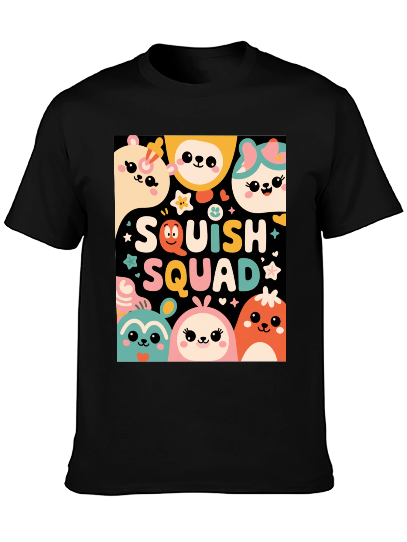 Squish Squad Graphic Tee - Cute Cartoon Animals
