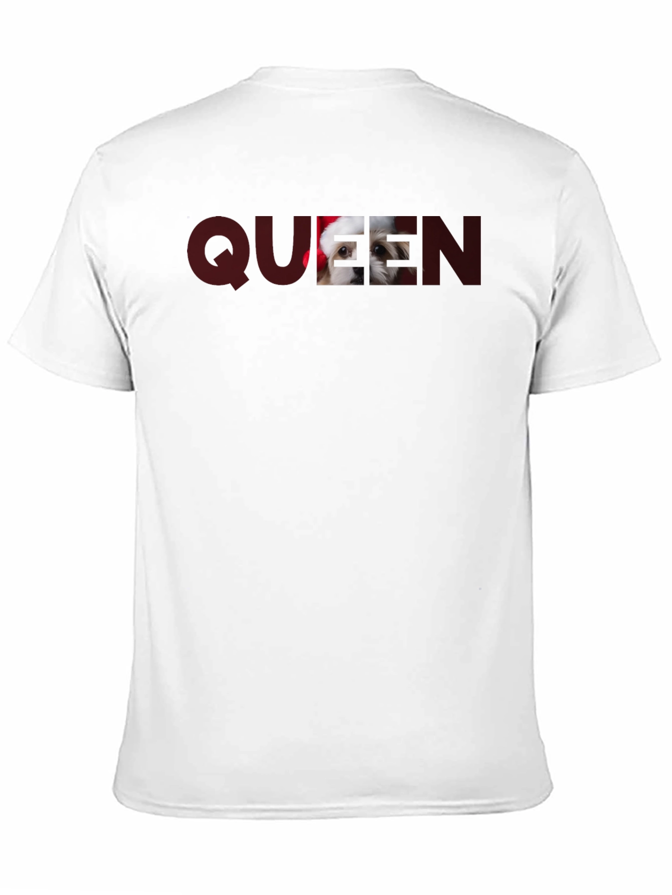 Queen Dog in Santa Hat Tee