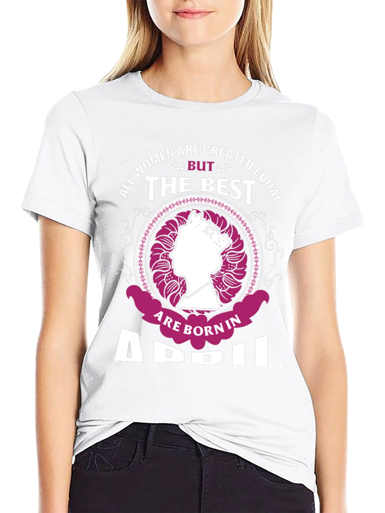 Born in April Womens Graphic Tee