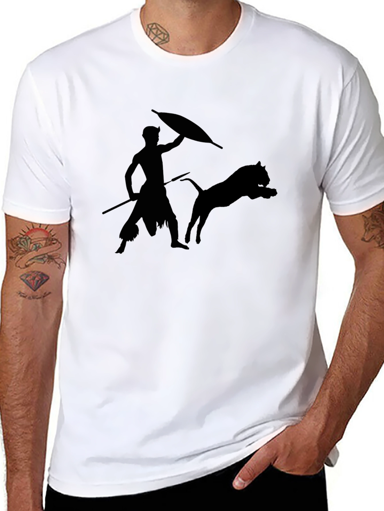 Warrior Silhouette Black T-Shirt