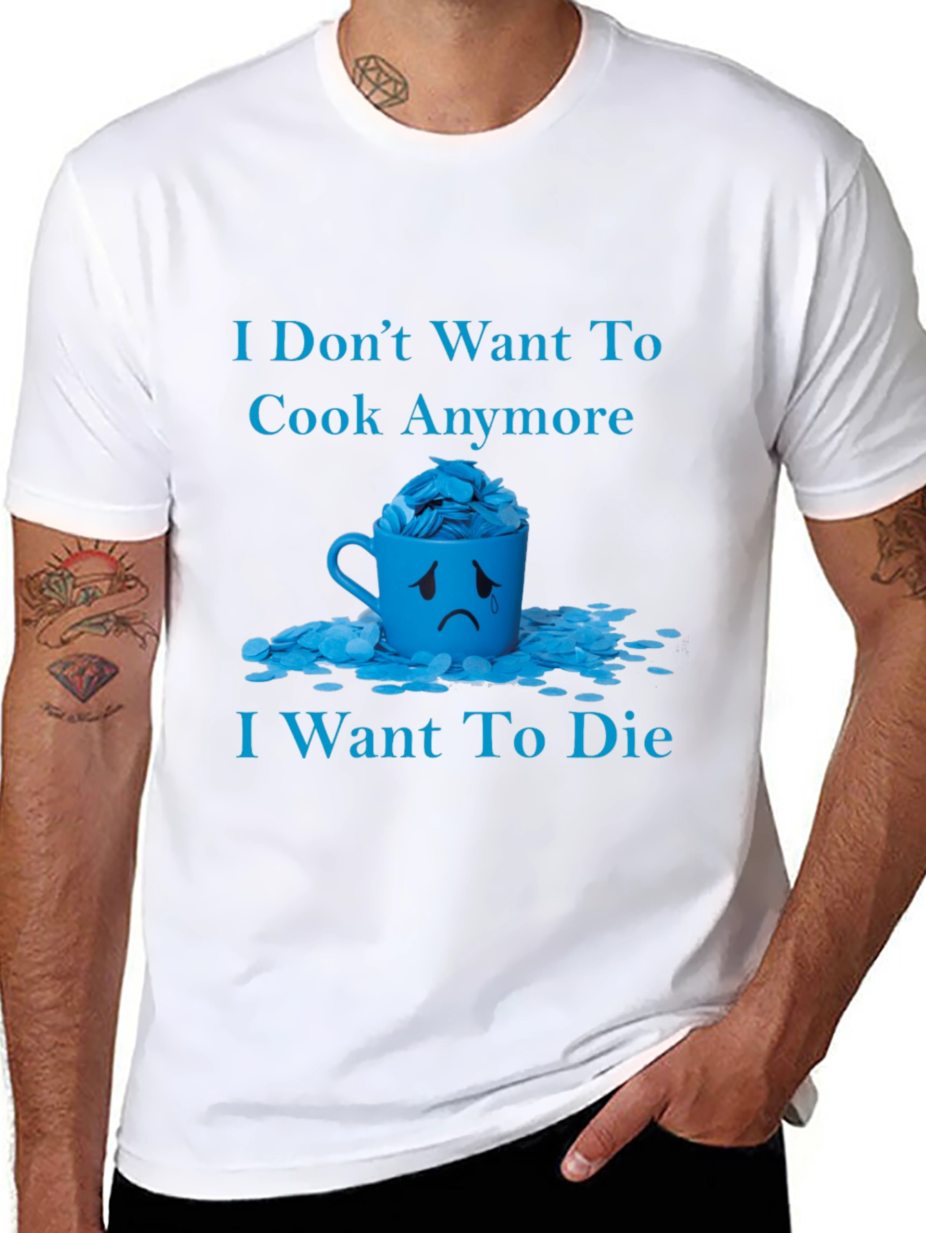 Humorous I Dont Want to Cook Graphic Tee