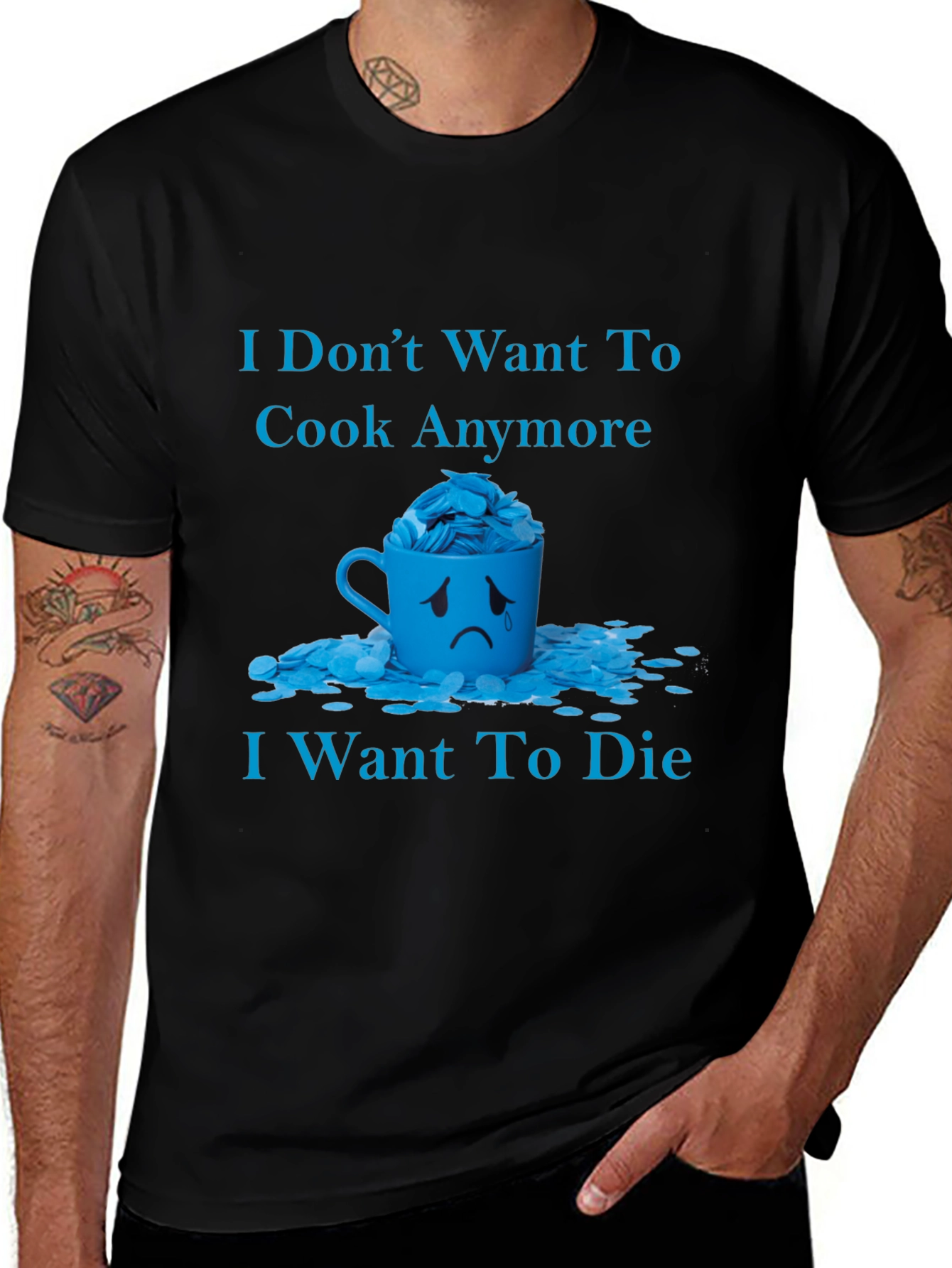 Humorous I Dont Want to Cook Graphic Tee