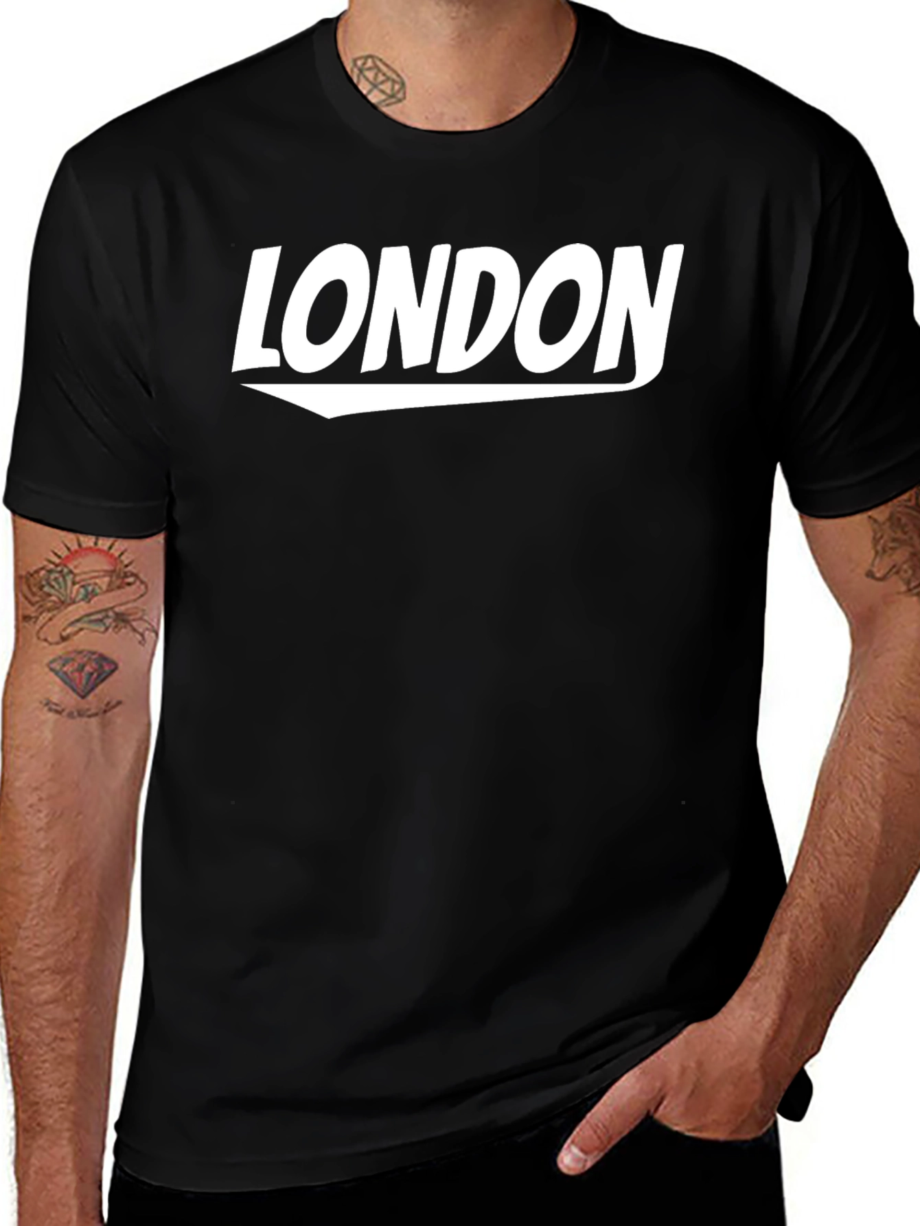 London Graphic Tee - Stylish Black T-Shirt