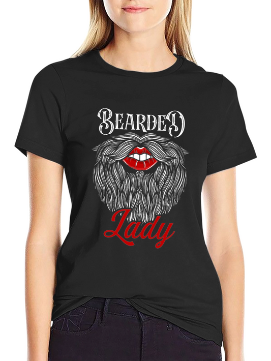 Bearded Lady Graphic Tee - Unique Funny Design