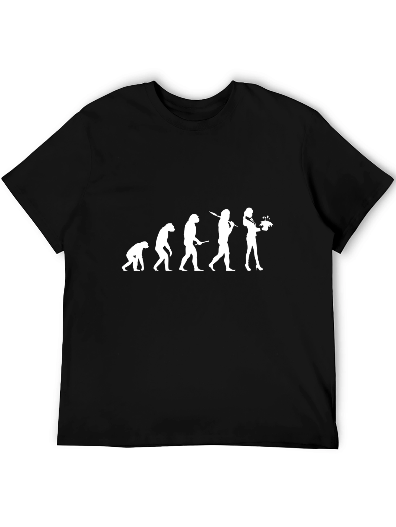 Evolution of Woman T-Shirt - Black Cotton Tee