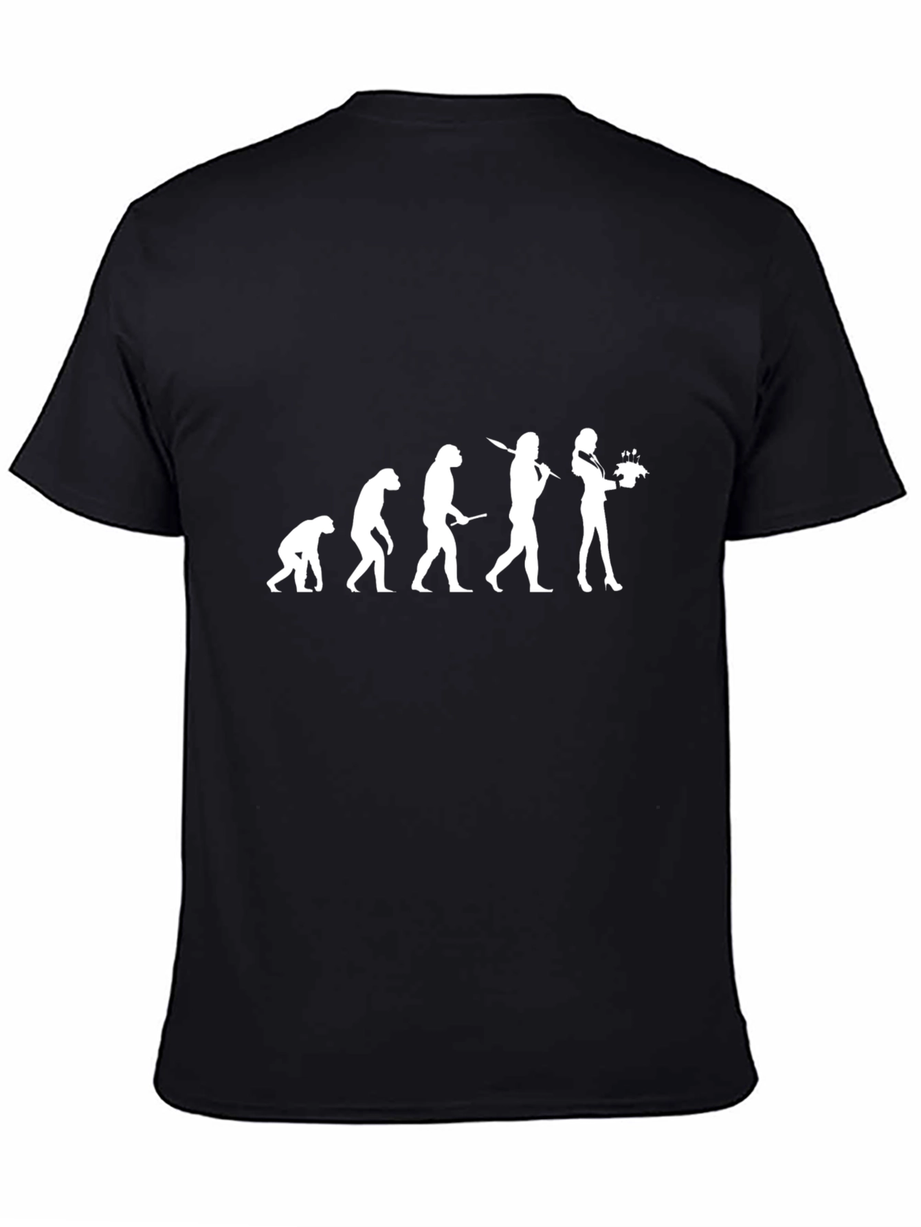 Evolution of Woman T-Shirt - Black Cotton Tee