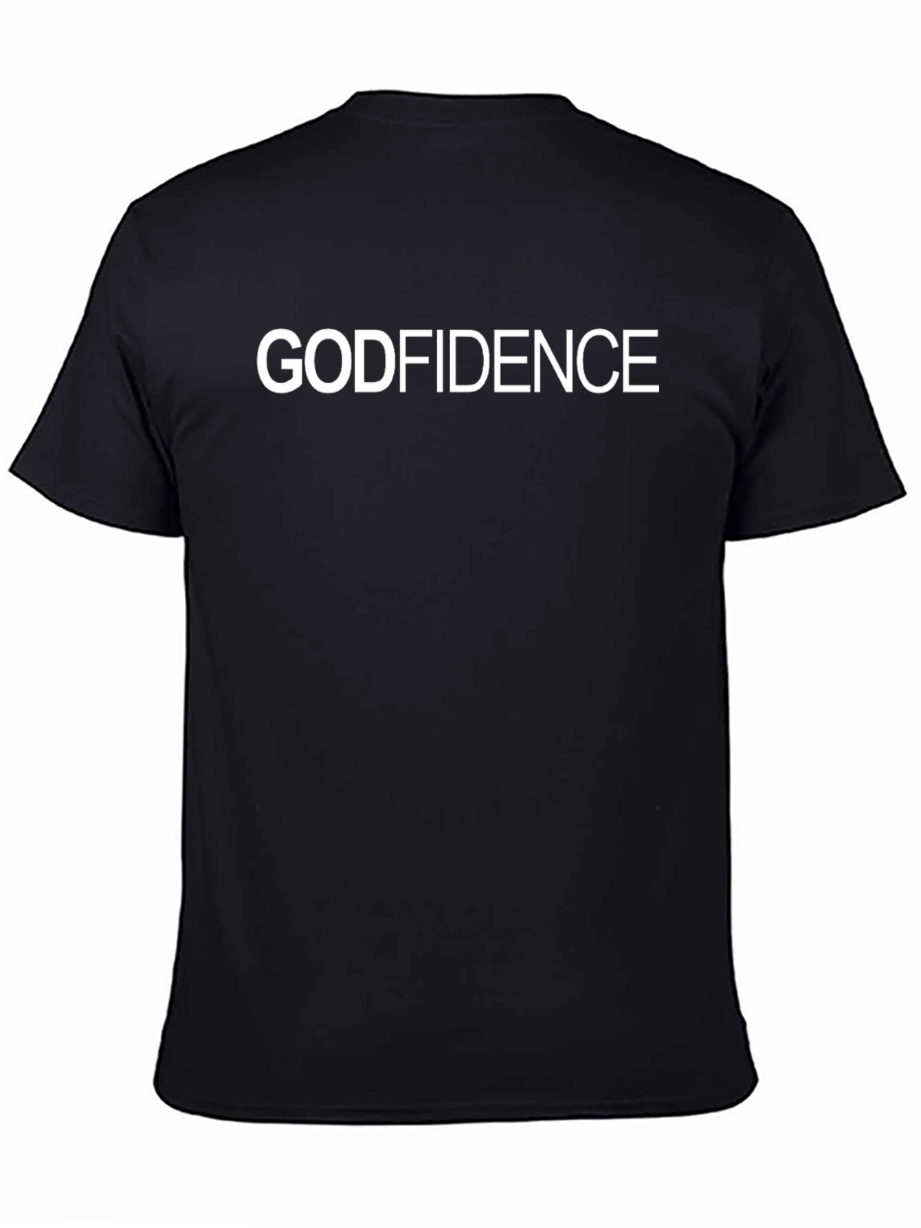GODFIDENCE Black Graphic T-Shirt