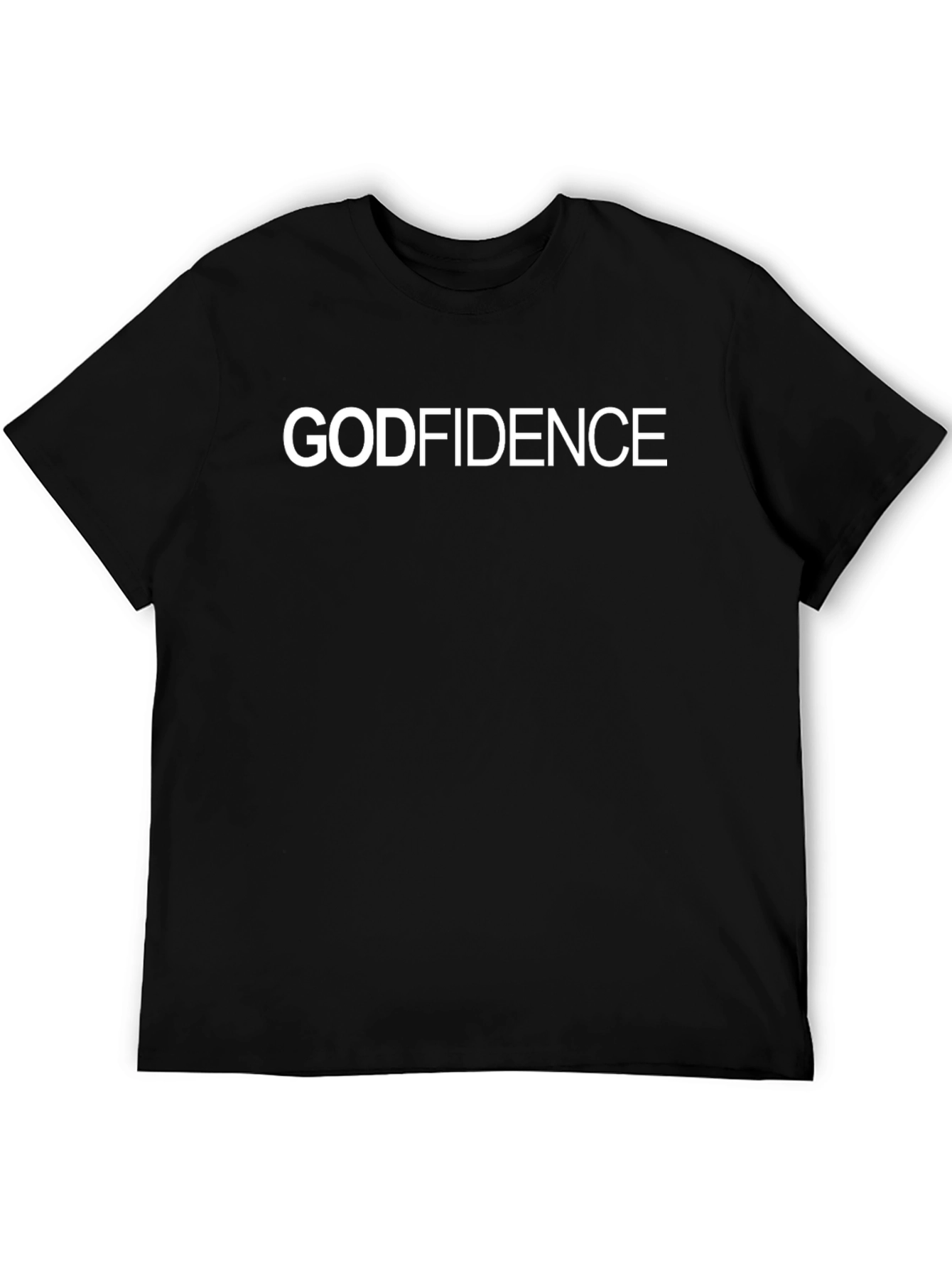 GODFIDENCE Black Graphic T-Shirt