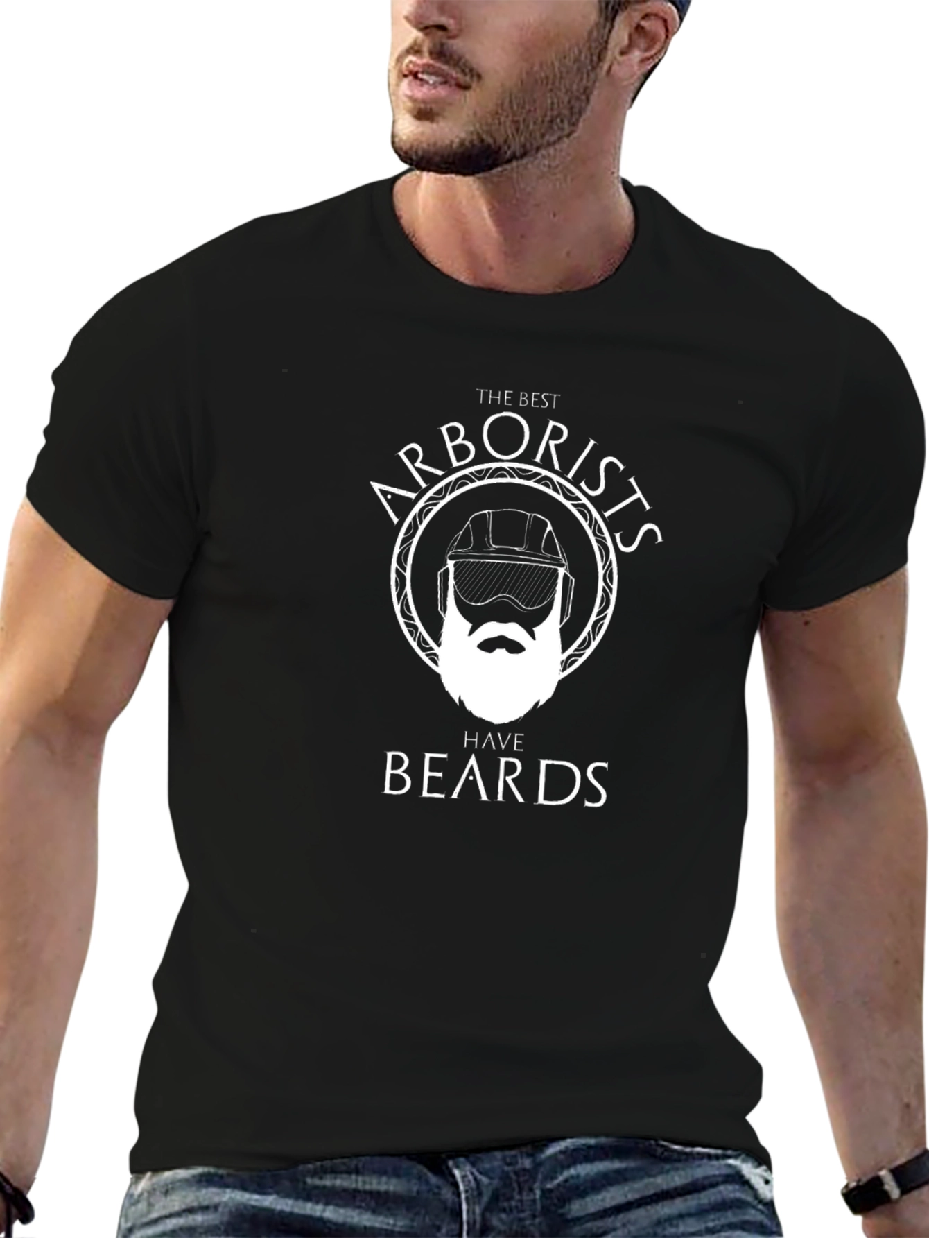 Arborists with Beards Black T-Shirt