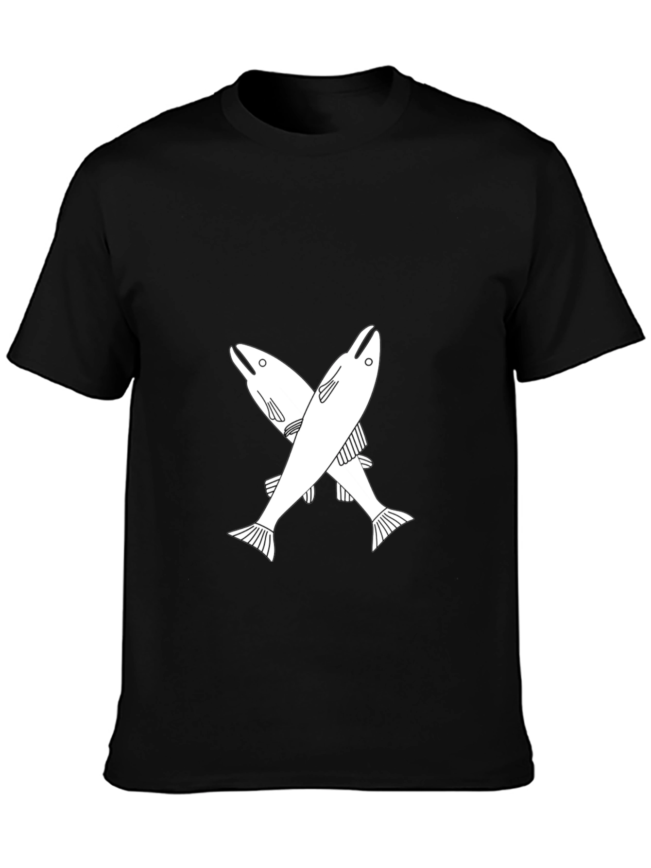 Cool Fish Graphic Tee - Black Casual T-Shirt