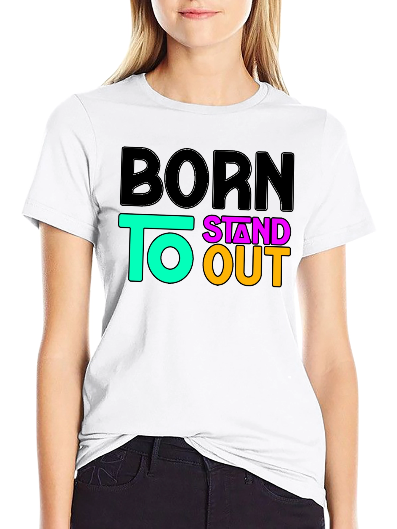 Born to Stand Out Graphic Tee - Black