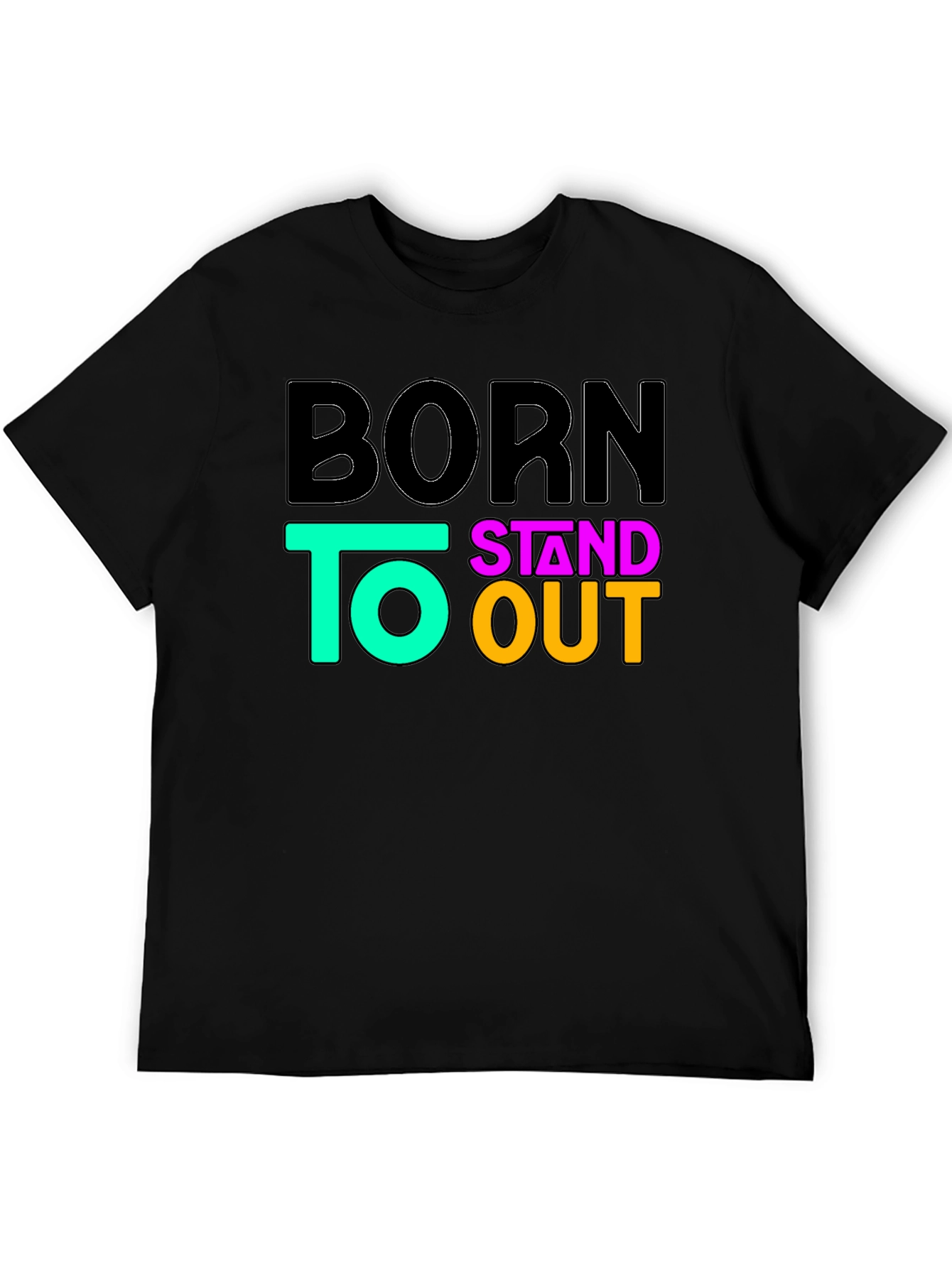 Born to Stand Out Graphic Tee - Black