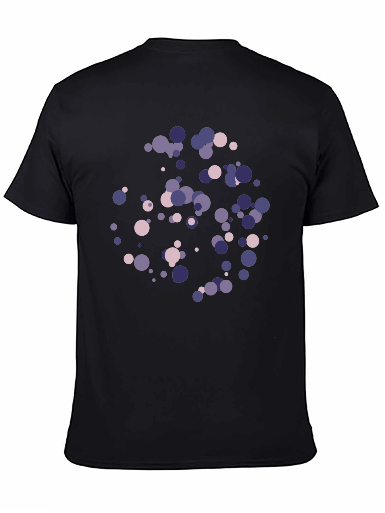 Modern Circles Graphic T-Shirt - Black Cotton Blend