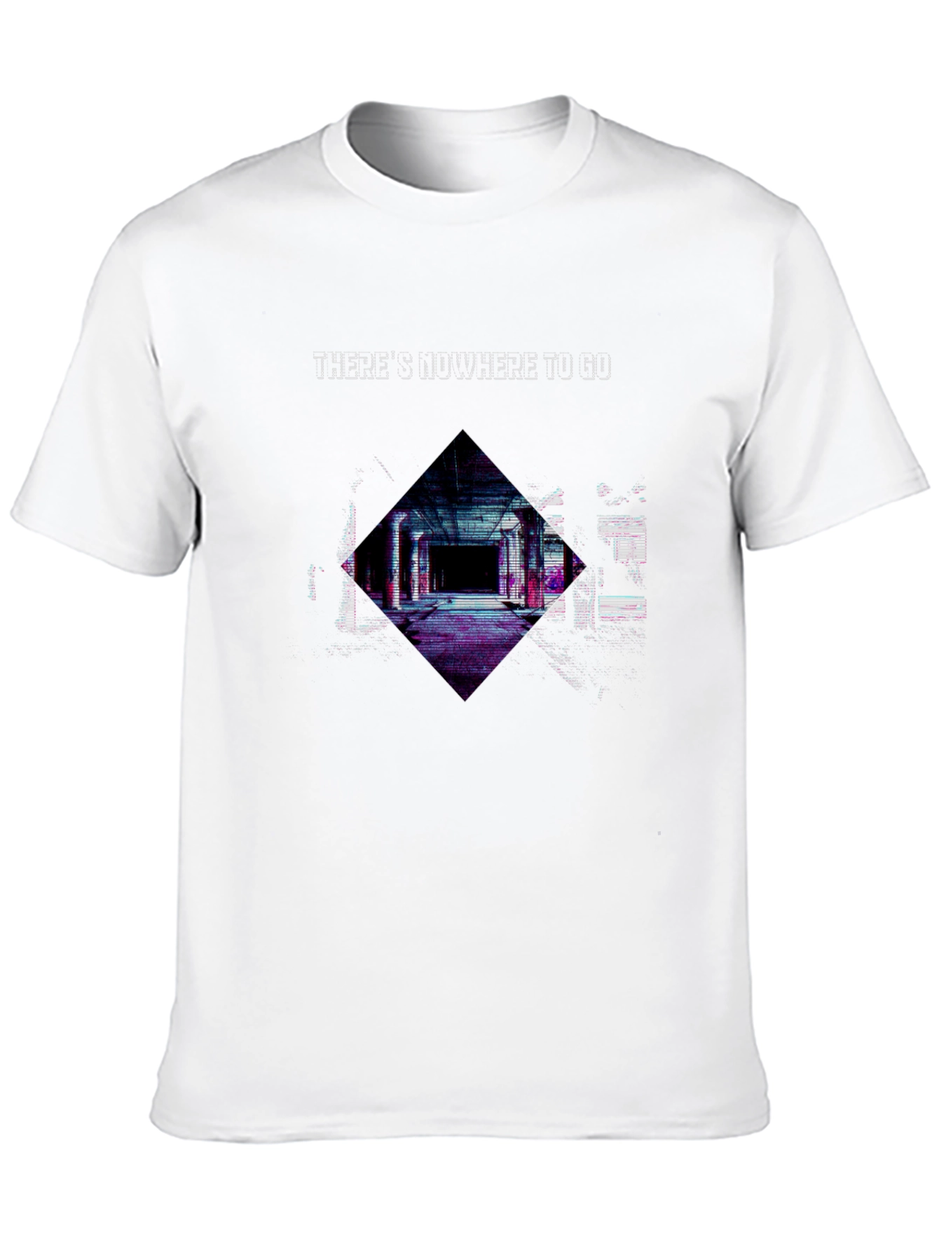 Edgy Nowhere To Go Graphic Black T-Shirt