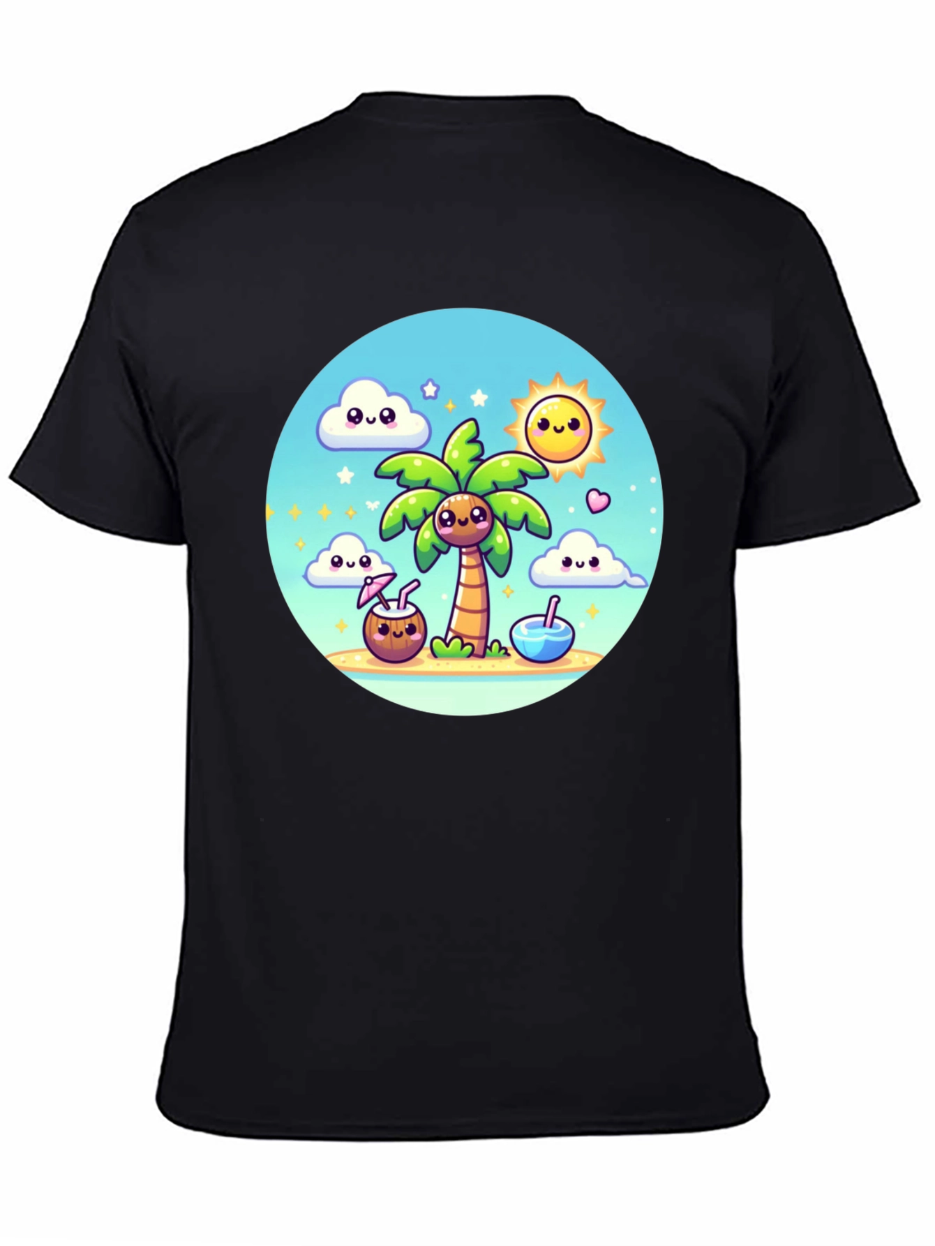 Kawaii Cartoon Beach T-Shirt - Summer Vibes!