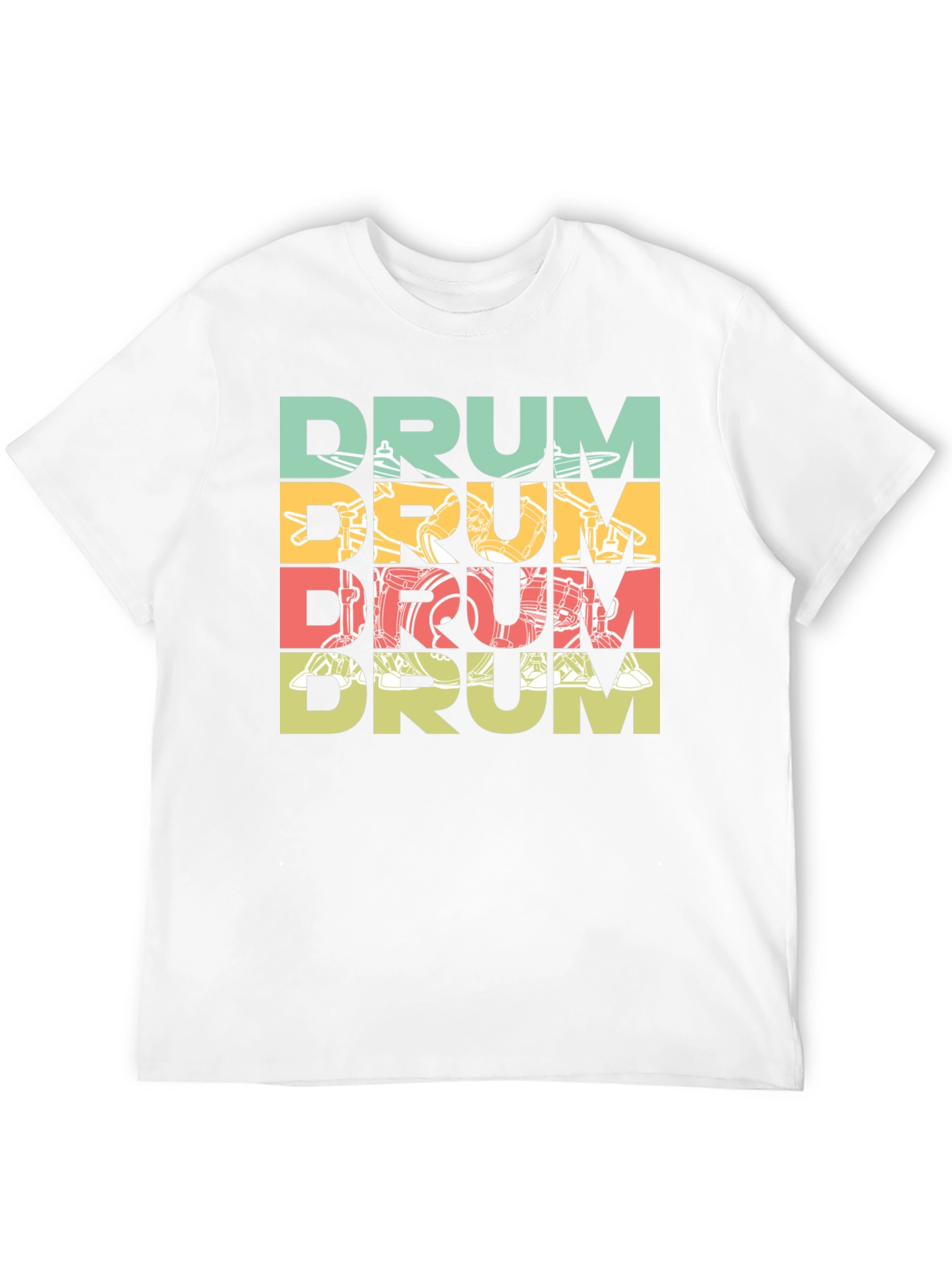 Retro Drum Kit T-Shirt - Musician Tee