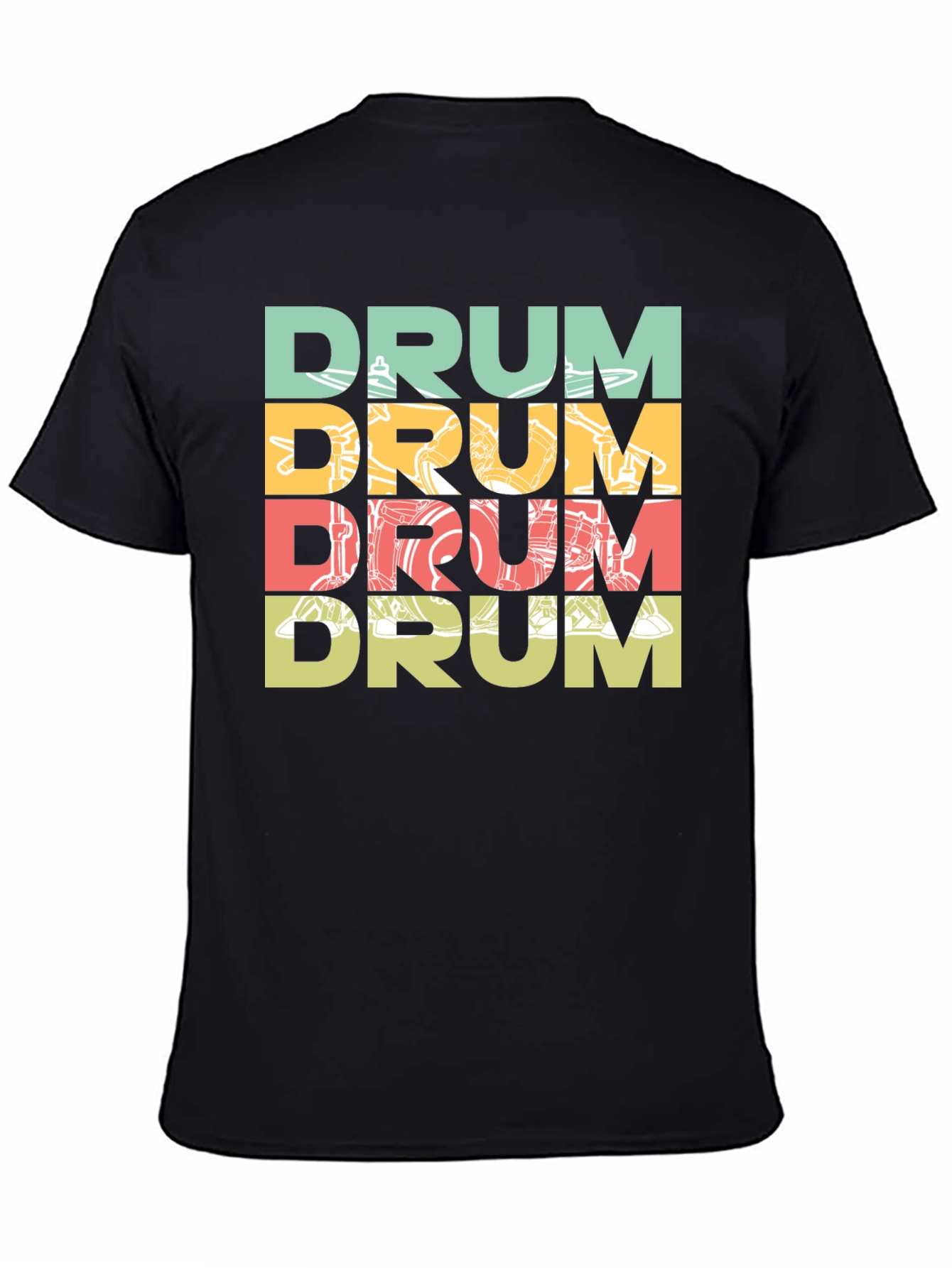 Retro Drum Kit T-Shirt - Musician Tee