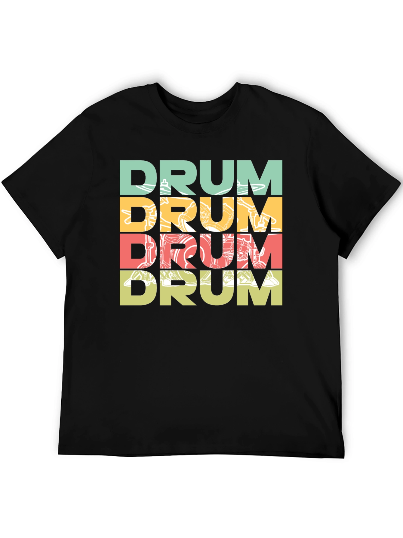 Retro Drum Kit T-Shirt - Musician Tee